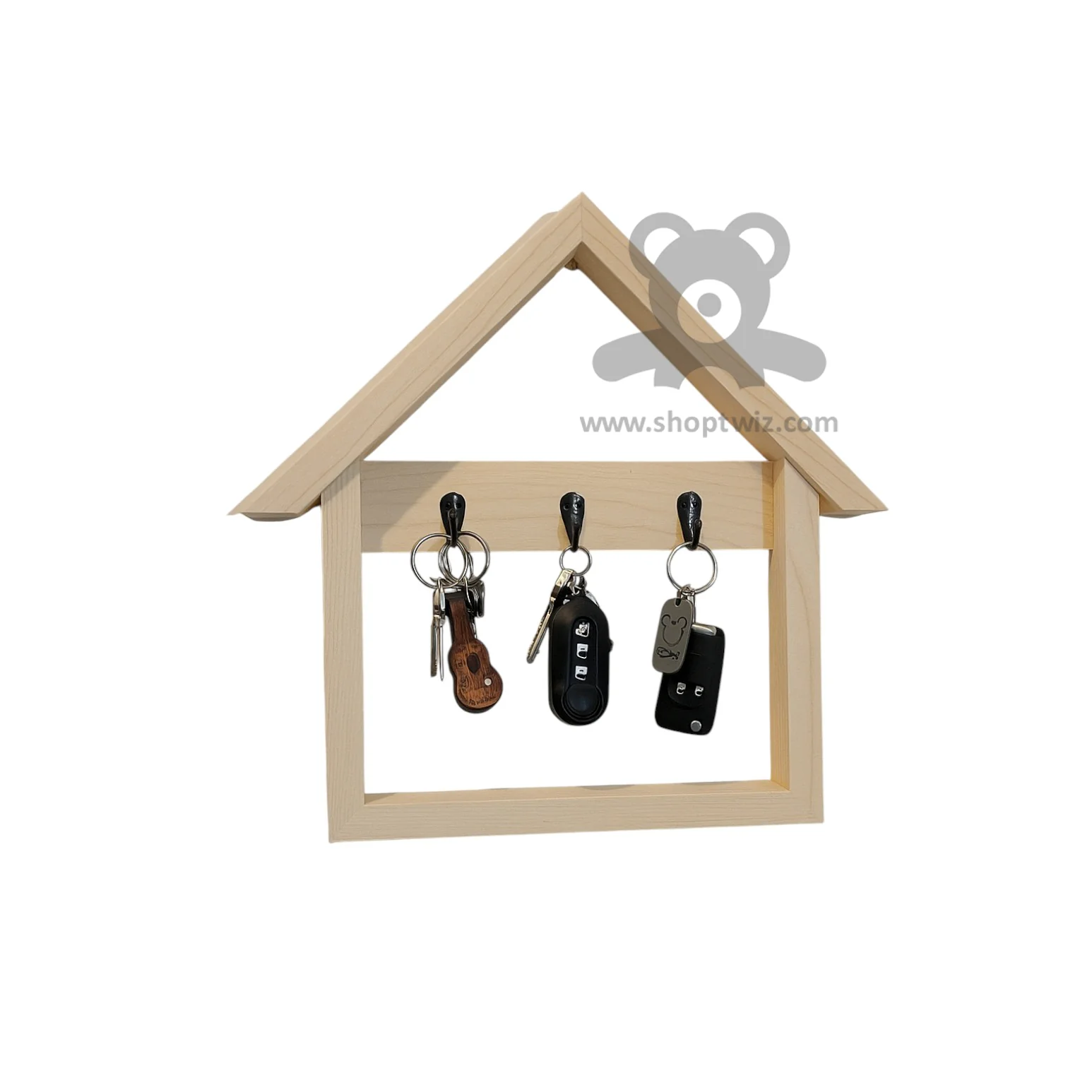ShopTwiz Wooden House Style Key Hanger - Image 2