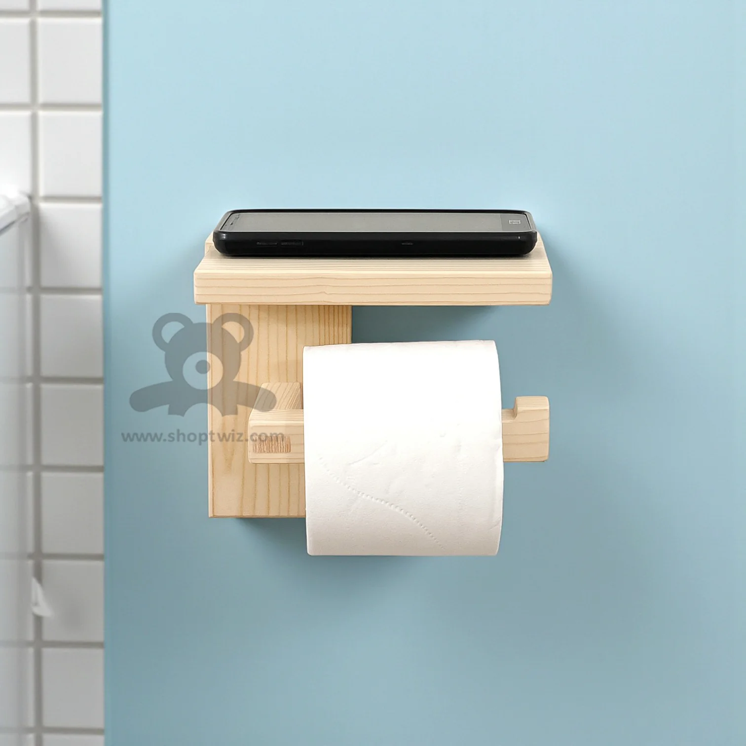 ShopTwiz Wooden Mobile Stand for Office and Room