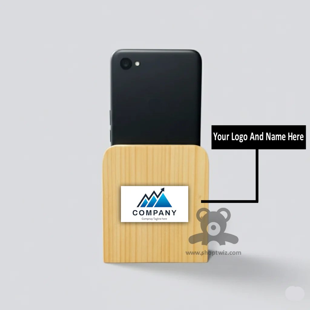 ShopTwiz Wooden Mobile Stand – Stylish Corporate Gift & Desk Organizer - Image 2