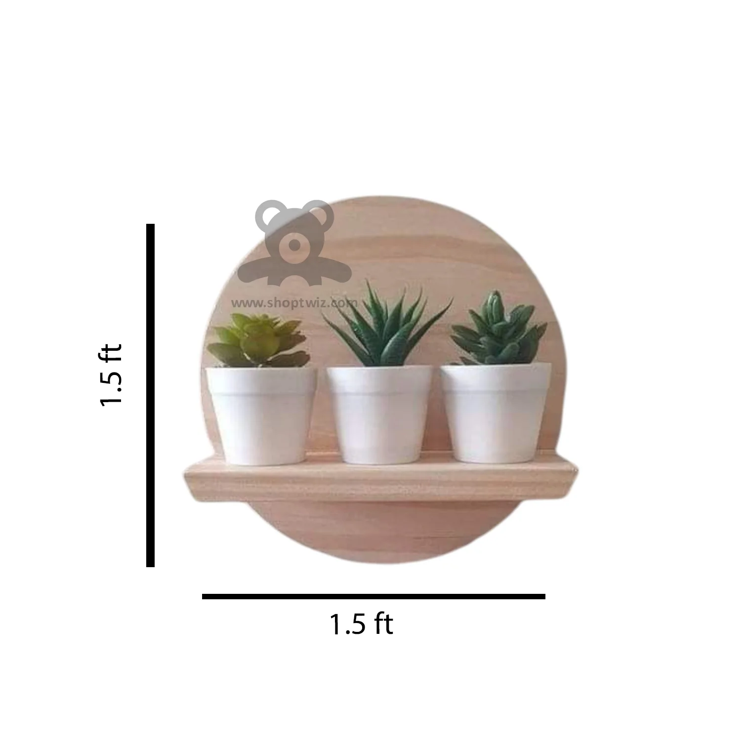 ShopTwiz Wooden Moon Decorative Stand for House - Image 3