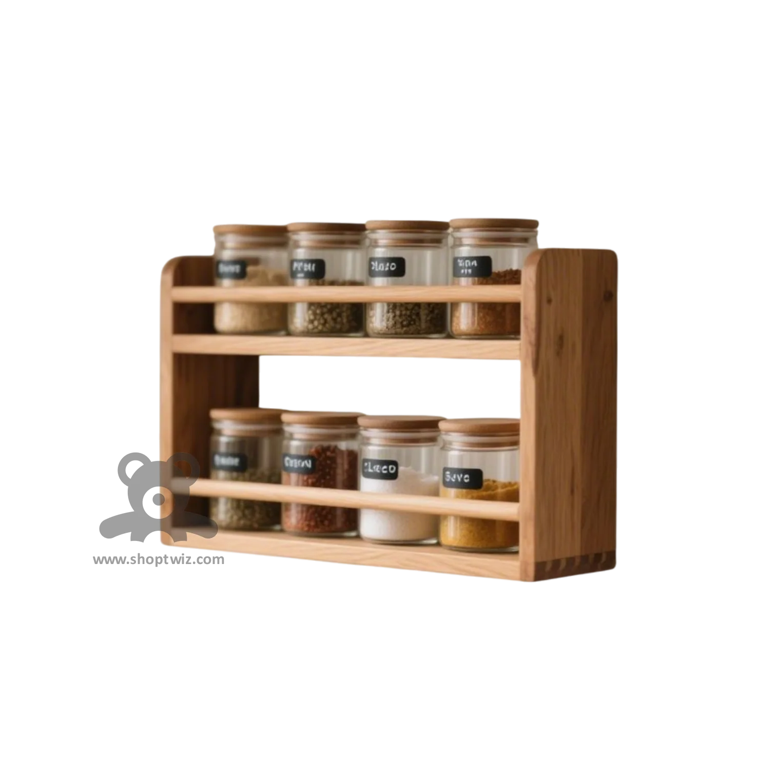 ShopTwiz Wooden Multi-Box Stand for Kitchen - Image 2