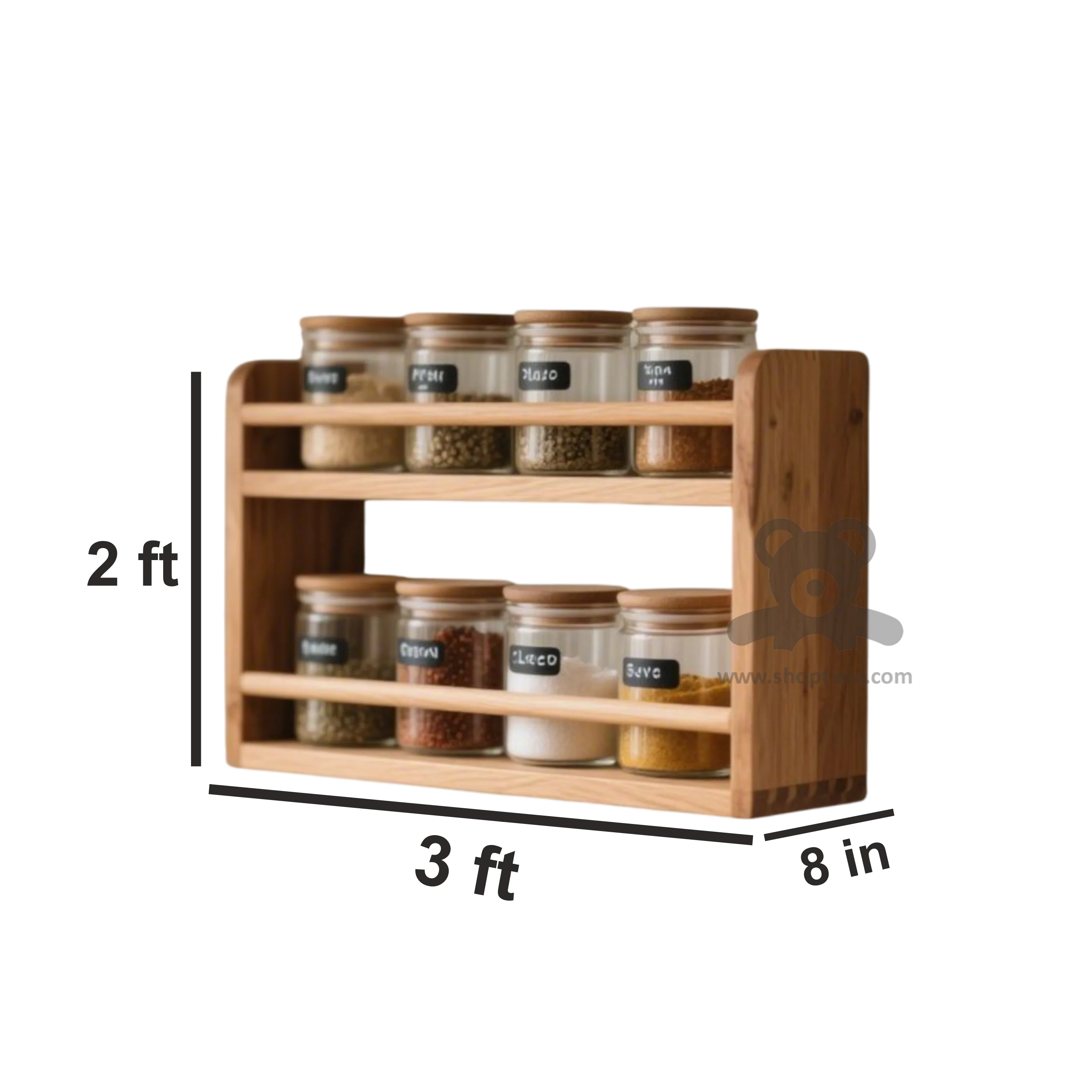 ShopTwiz Wooden Multi-Box Stand for Kitchen - Image 3