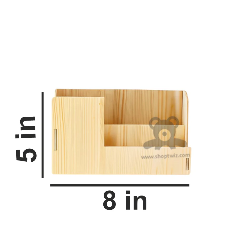 ShopTwiz Wooden Pen and Card Stand - Image 3