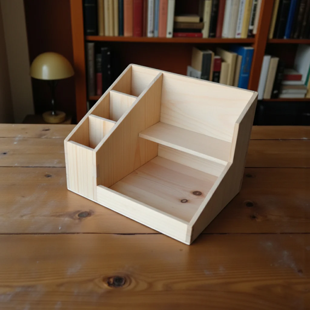 ShopTwiz Wooden Pen and Organizer Stand for Study Room
