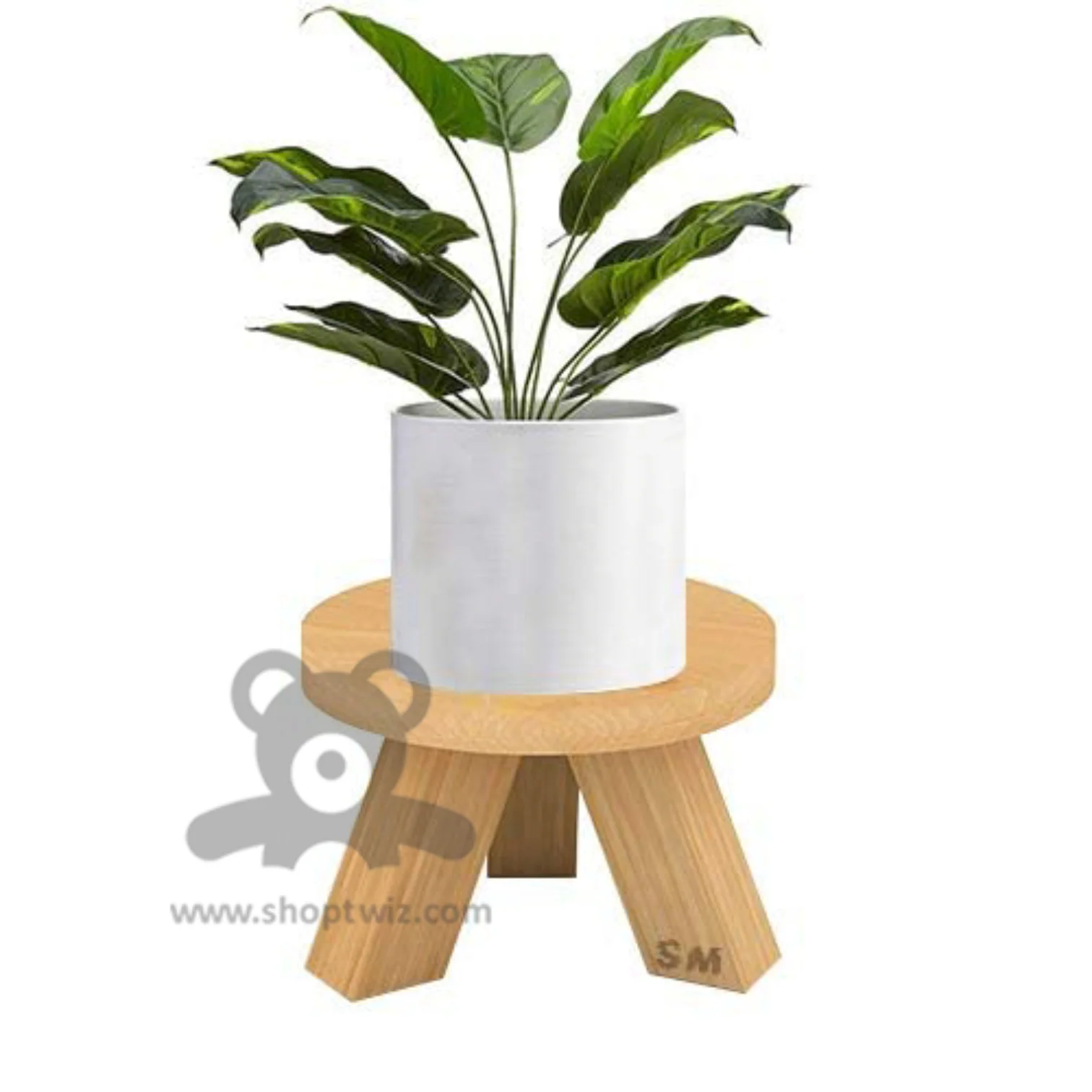 ShopTwiz Wooden Pot and Other Stand - Image 2