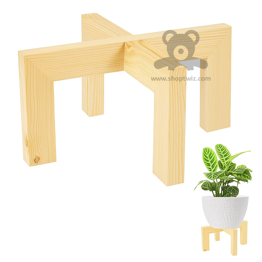 ShopTwiz Wooden Pot Stand - Image 2