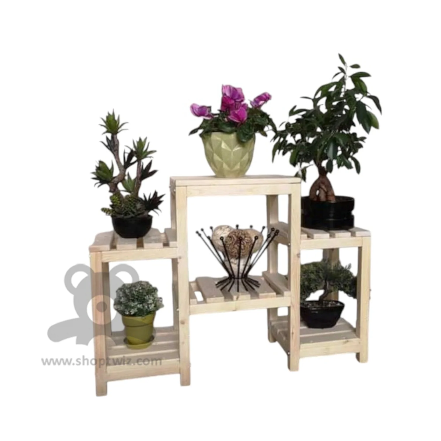 ShopTwiz Wooden Three-Joint Pot Stand - Image 2