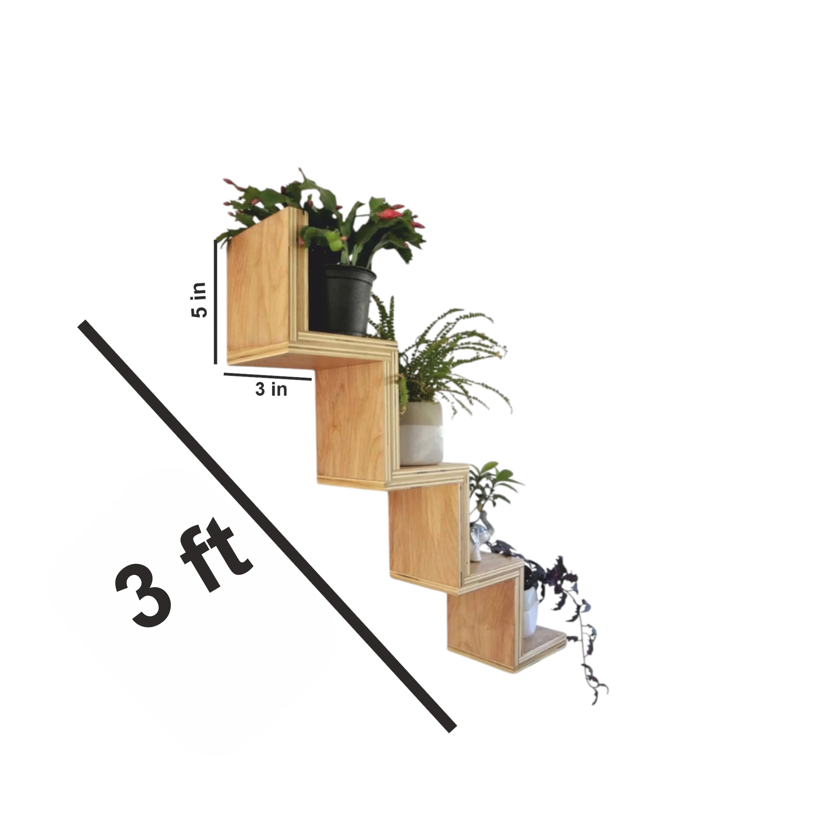 ShopTwiz Wooden Pot Stand Decorative Design - Image 3