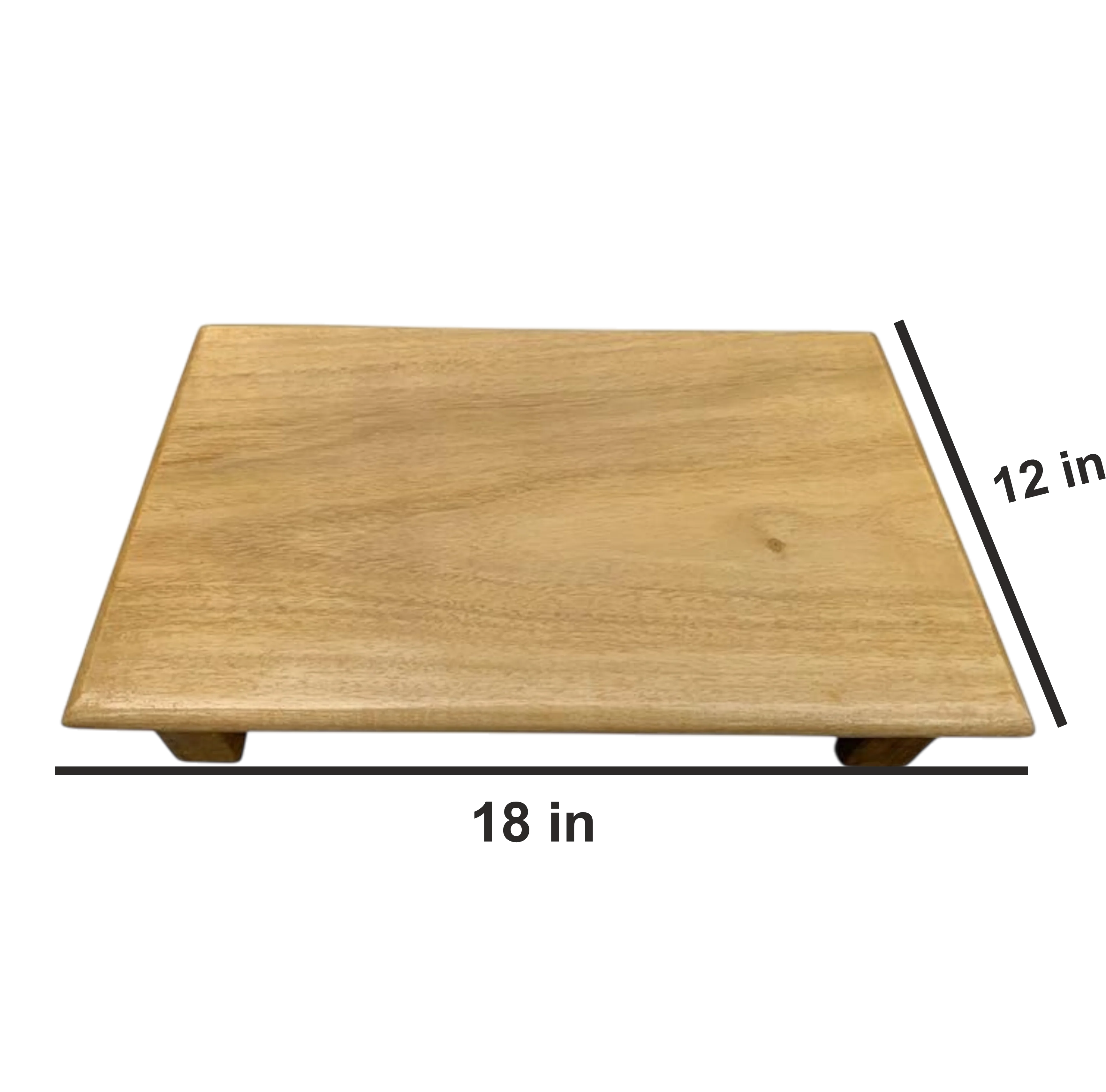 ShopTwiz Wooden Puja MultiPurpose Chowki 2 Pack - Image 3