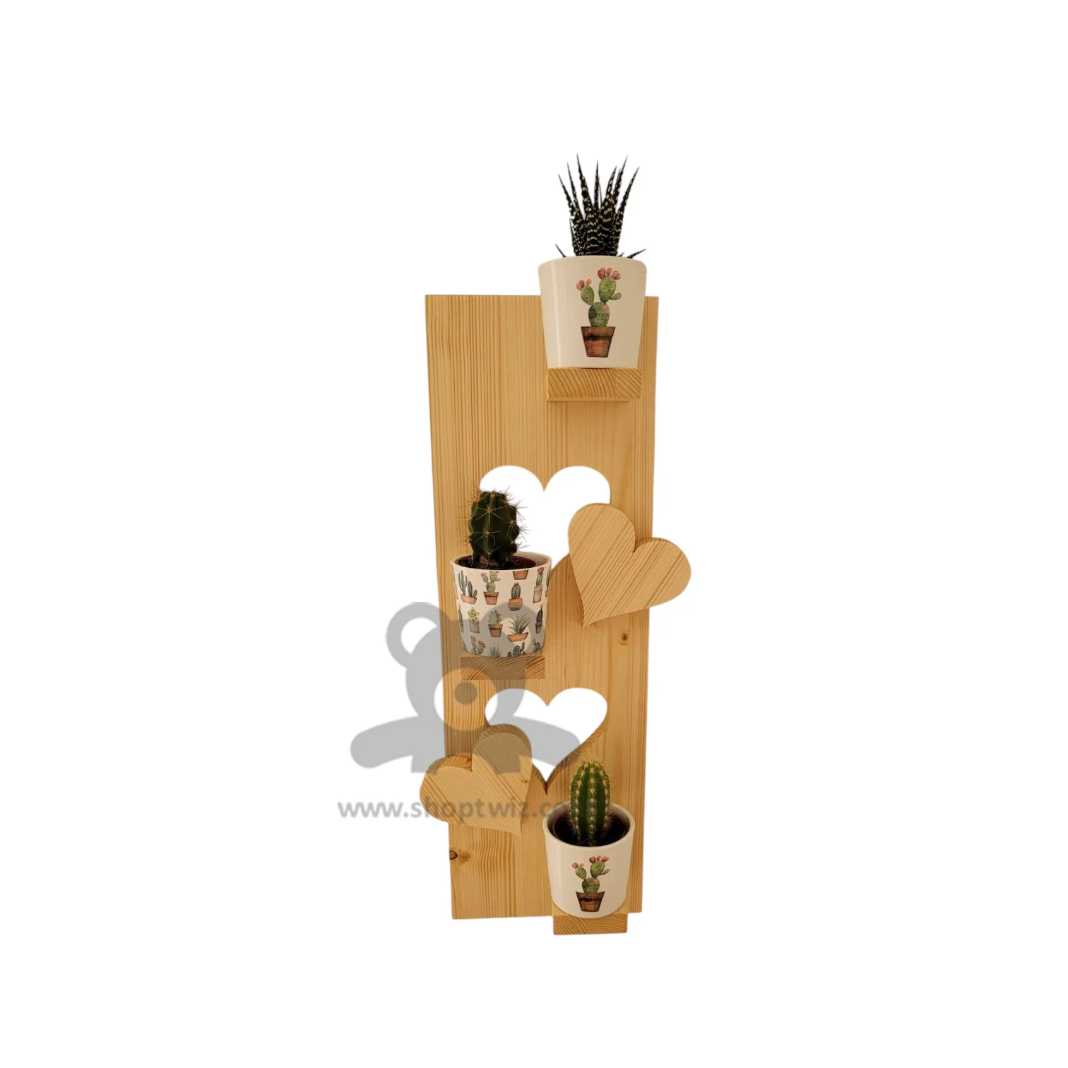 ShopTwiz Wooden Rectangle Pot Stand - Image 2