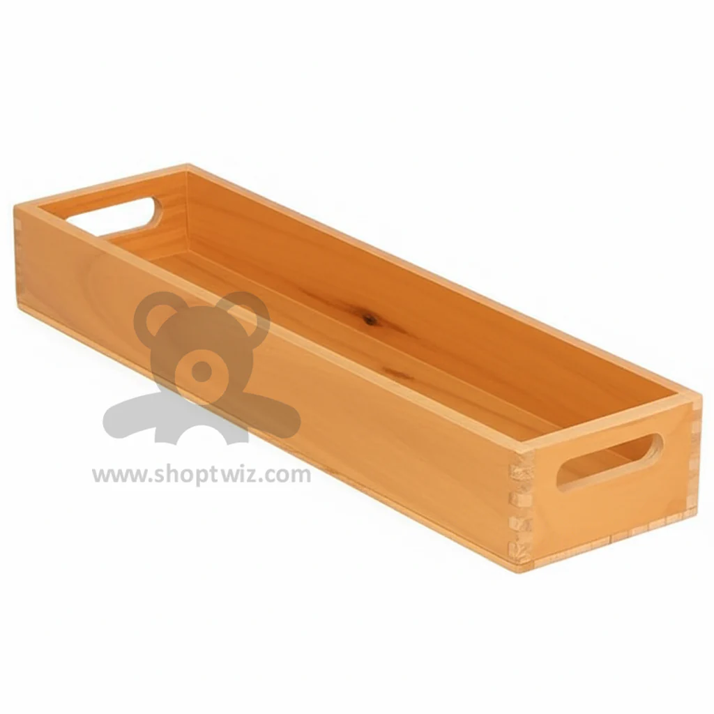 ShopTwiz Wooden Rectangle Tray - Image 2