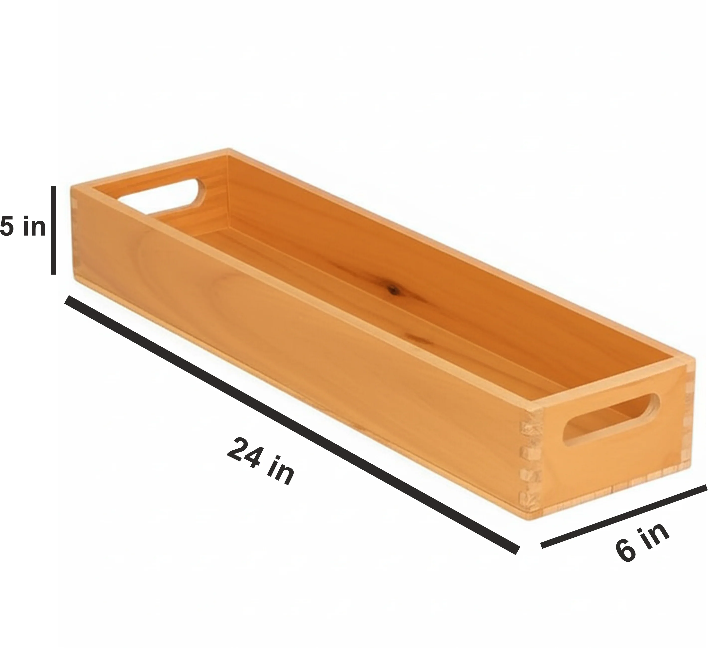 ShopTwiz Wooden Rectangle Tray - Image 3