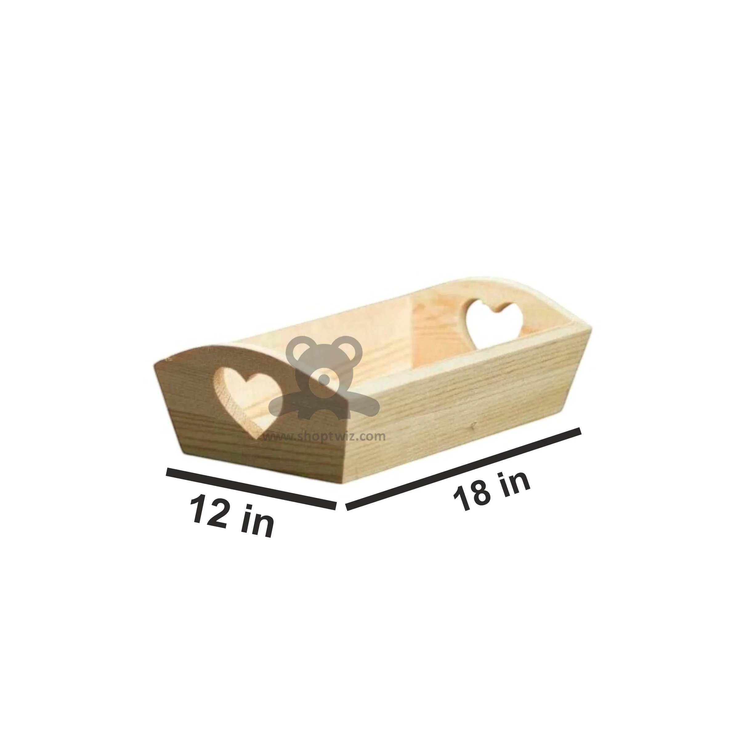 ShopTwiz Wooden Rectangle Tray for Kitchen - Image 3
