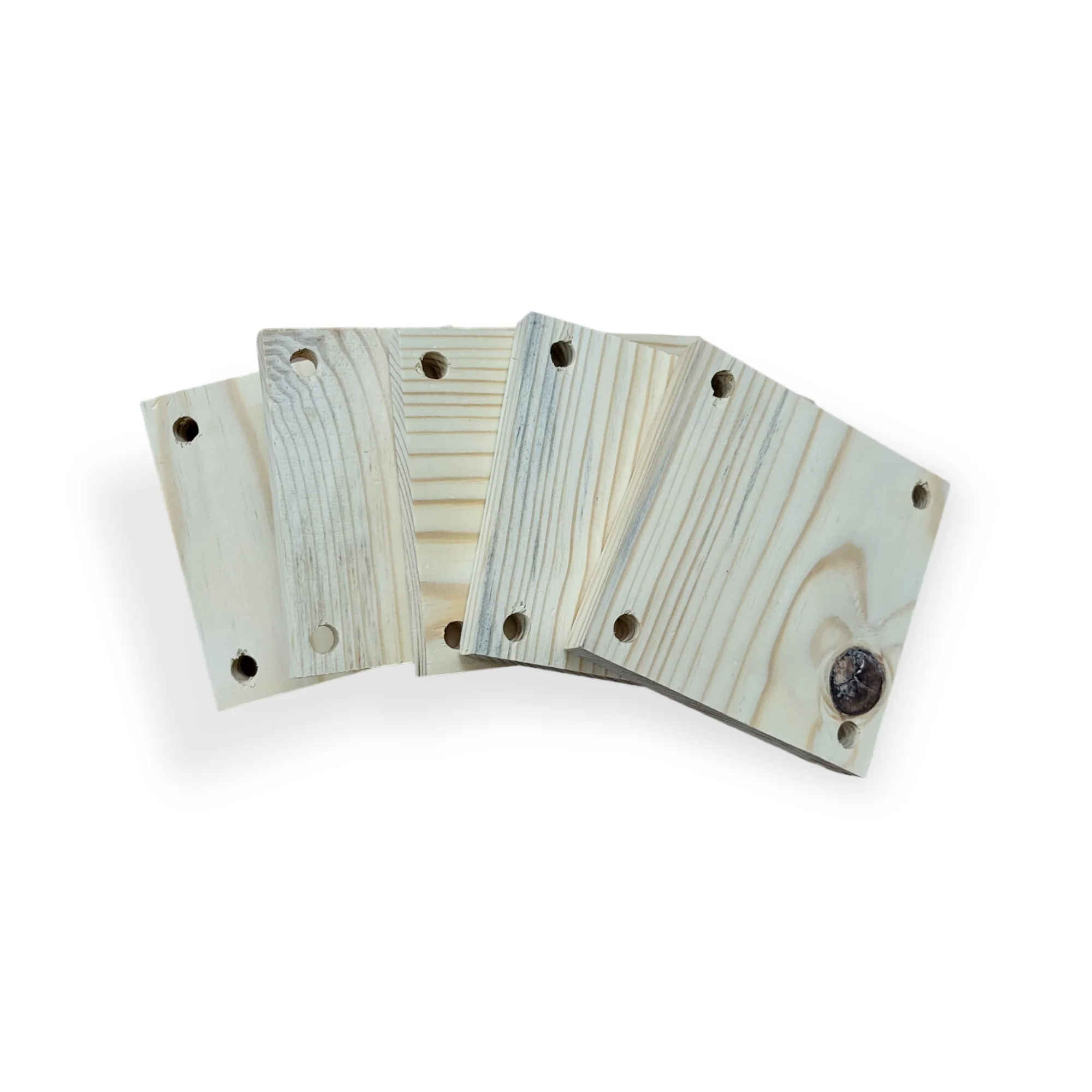 ShopTwiz Wooden Square Pine Wood 5 Pack - Image 2