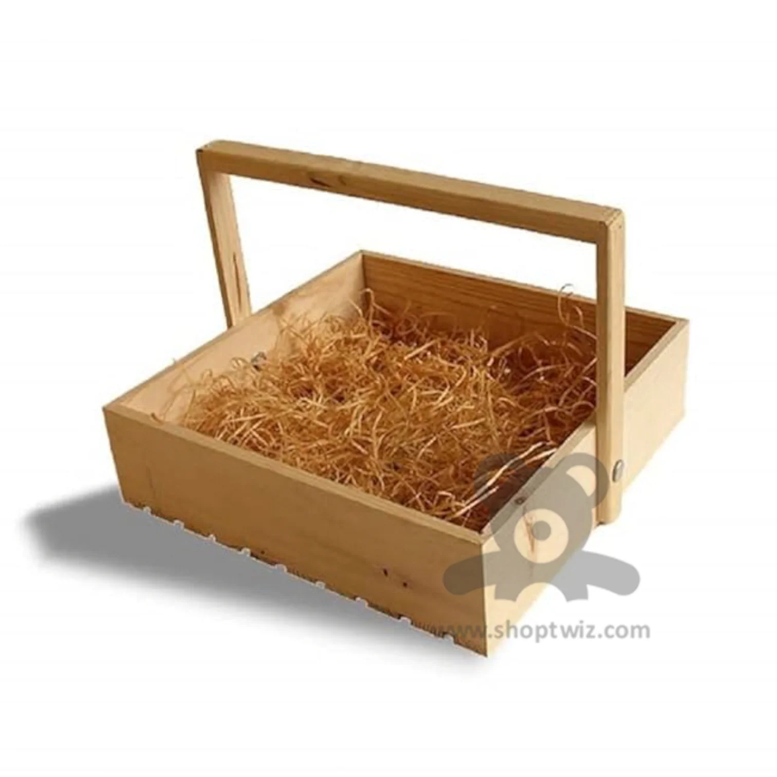 ShopTwiz Wooden Square Tray with Handle - Image 2