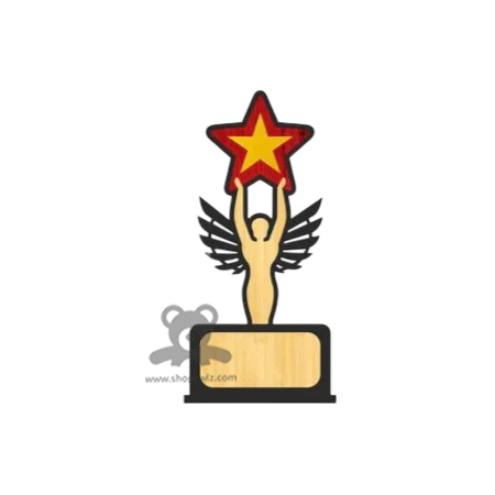 ShopTwiz Wooden Star Trophy – Custom Corporate Gift & Appreciation Plaque - Image 3