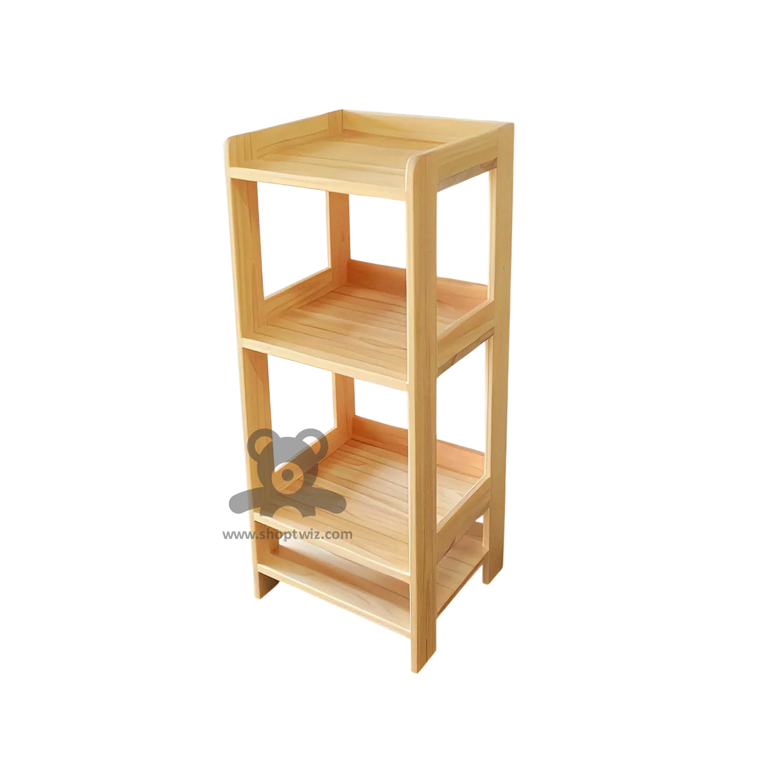 ShopTwiz Wooden Table with 3-Tier Side Table - Image 2