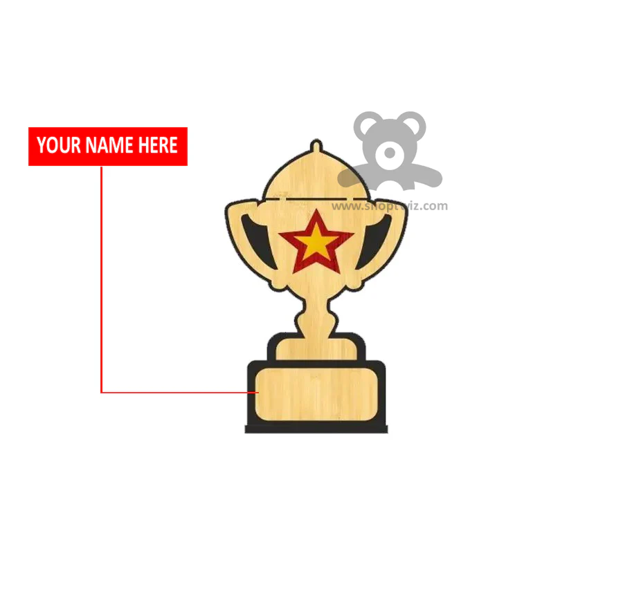 ShopTwiz Wooden Trophy – Customizable Corporate Award & Recognition Gift - Image 2