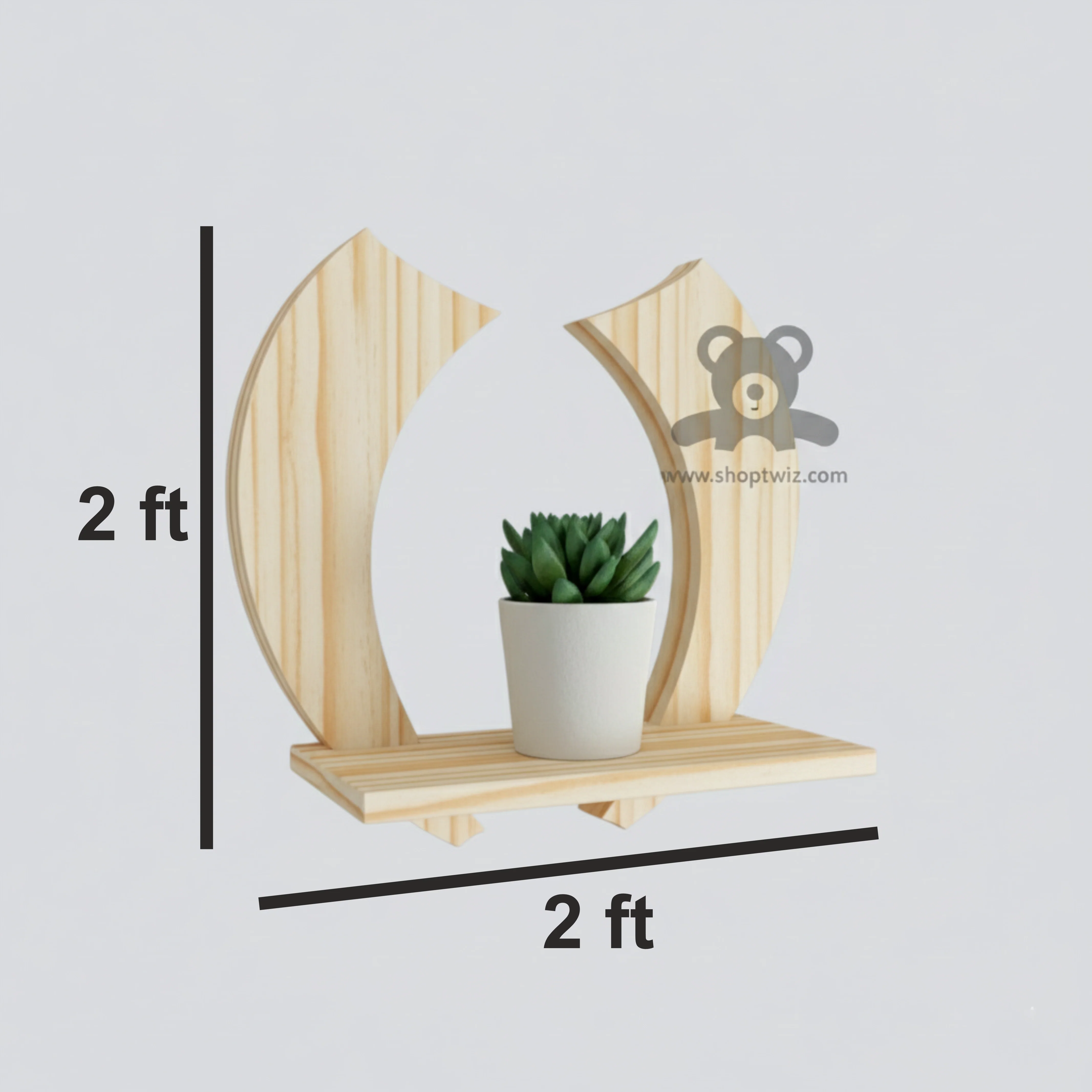 ShopTwiz Wooden U-Shape Pot Stand - Image 3