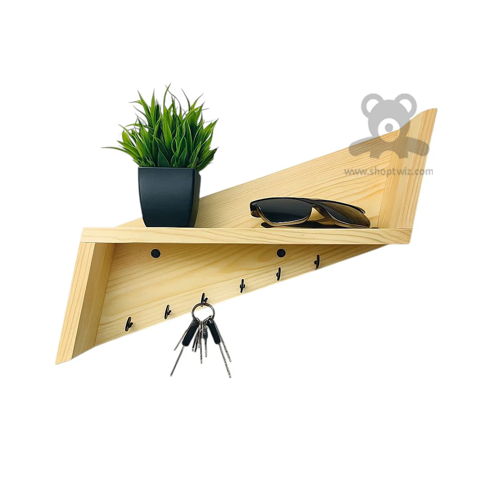ShopTwiz Wooden Wall Hanger and Pot Stand - Image 2