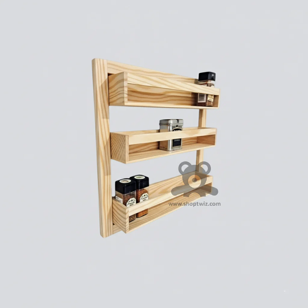 ShopTwiz Wooden Wall Stand for Kitchen - Image 2