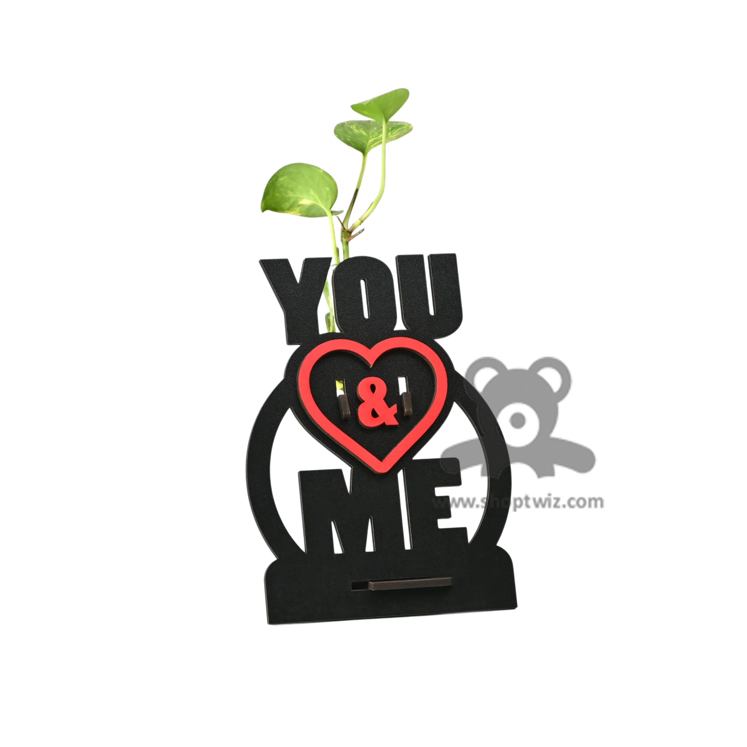 ShopTwiz Wooden You & Me Love Table Decor - Romantic Corporate & Personal Gift