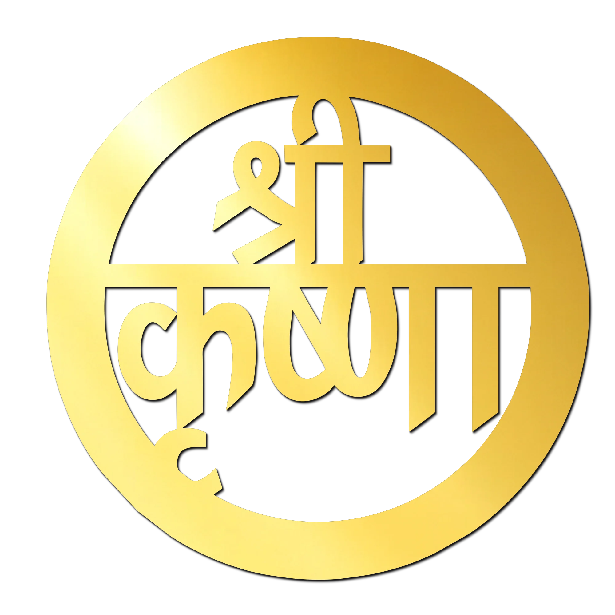 Shree Krishna Golden Acrylic Cutout for Resin Art / Art and Craft