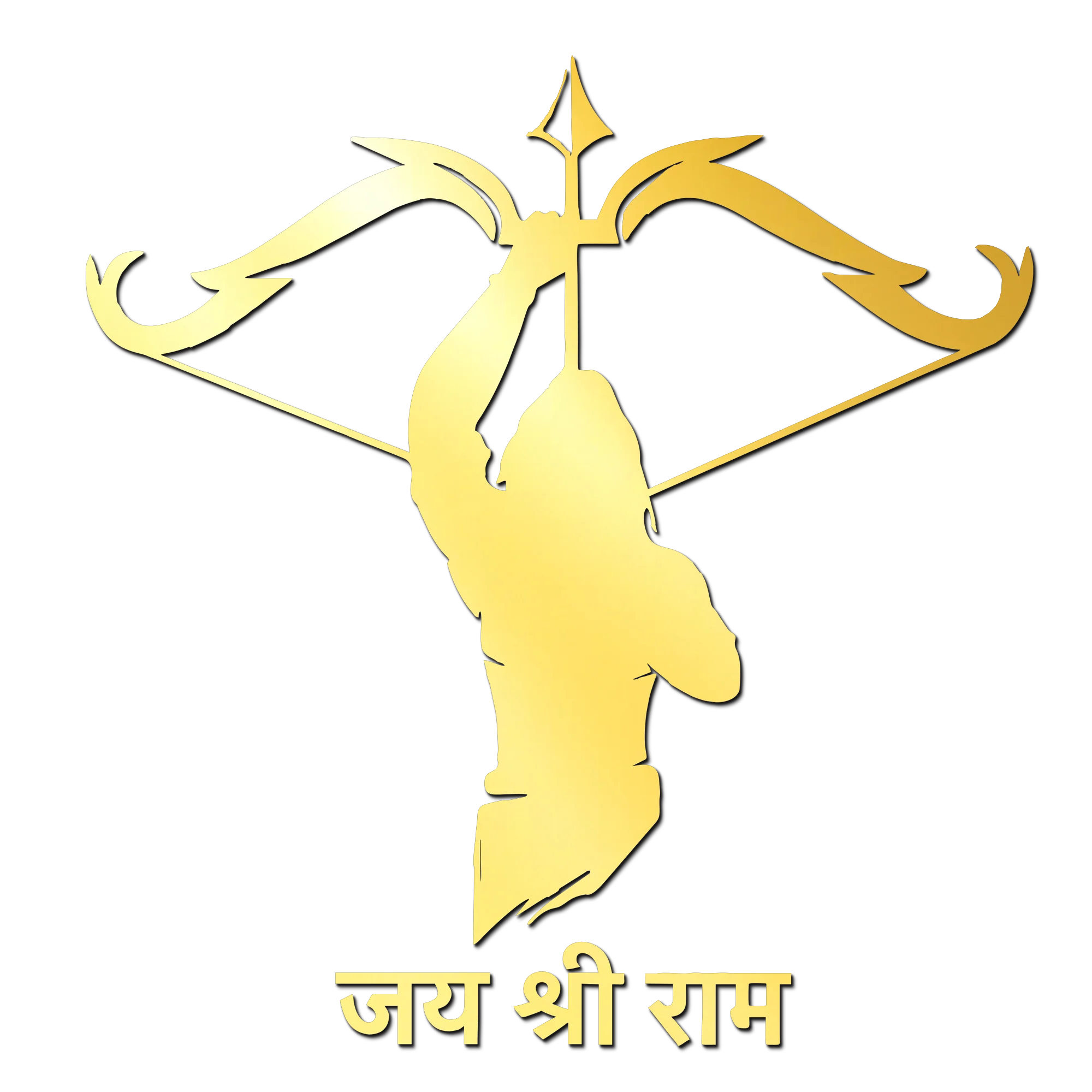 Shree Ram Golden Acrylic Cutout for Resin Art / Art and Craft