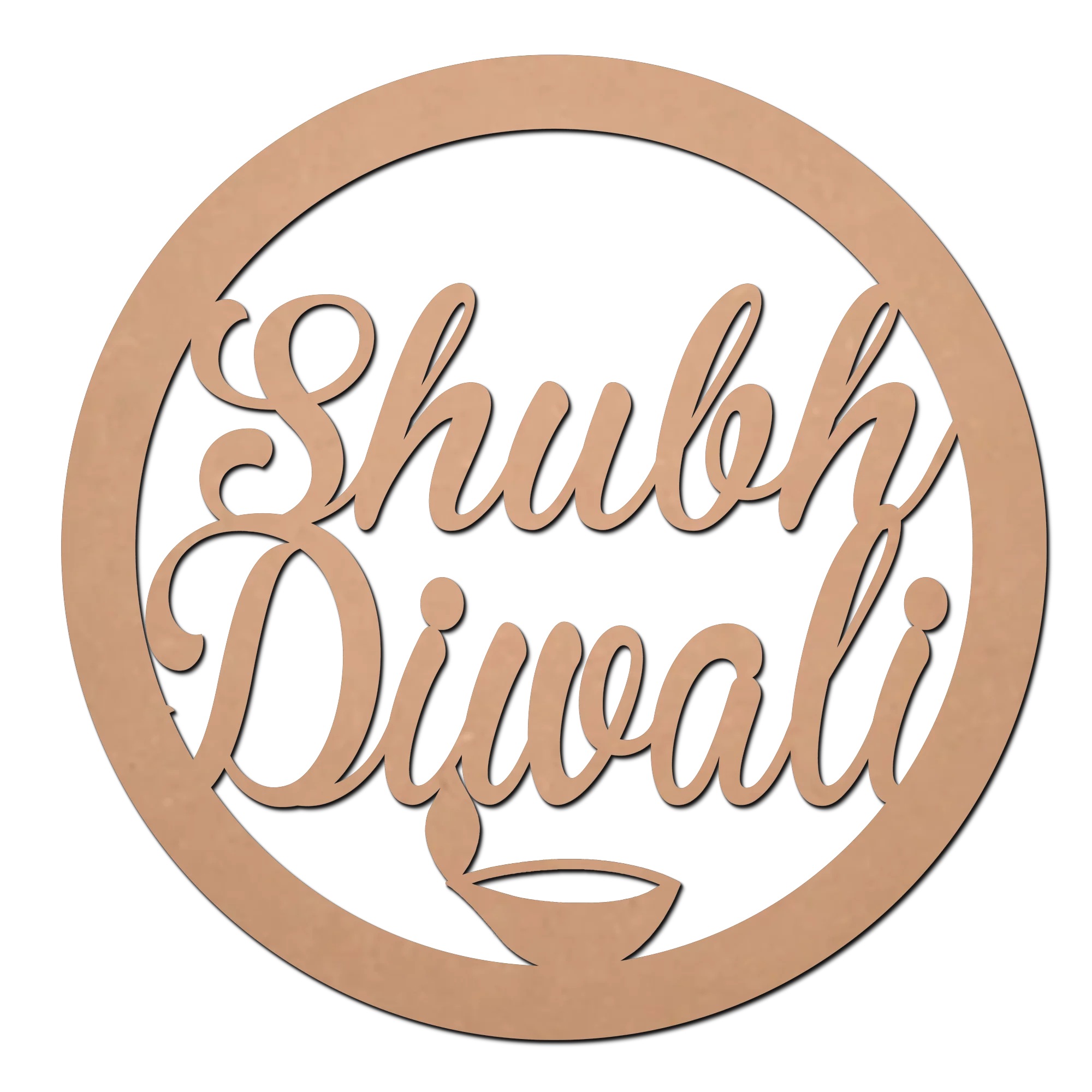 Shubh Diwali MDF Cutouts for Art and Craft Work / Craft Shapes