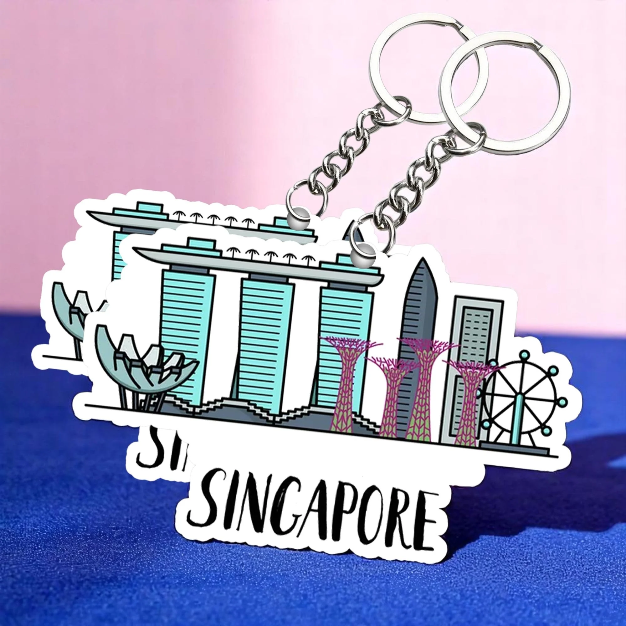 Singapore Best city Key chain ( Set of 2 )