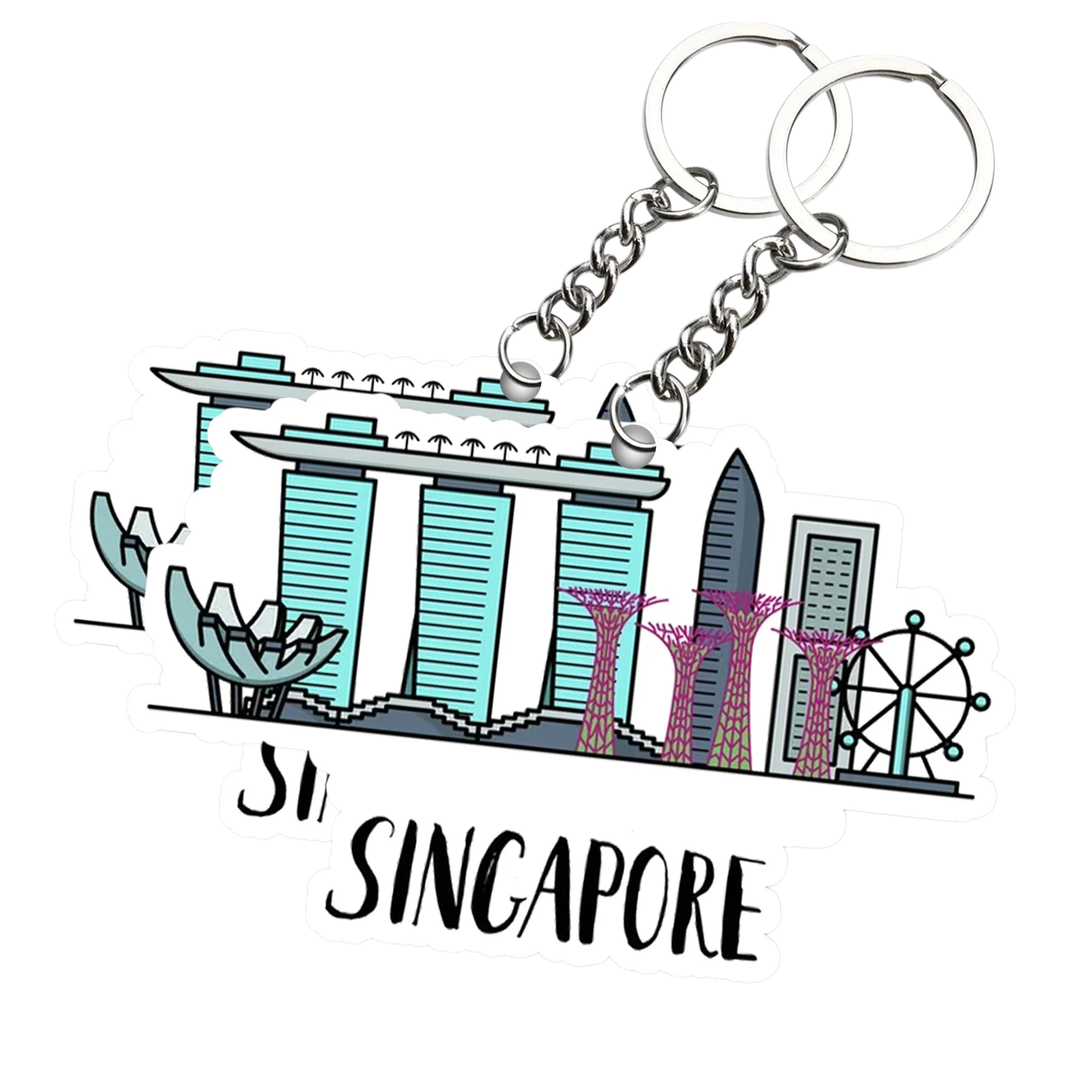 Singapore Best city Key chain ( Set of 2 ) - Image 2