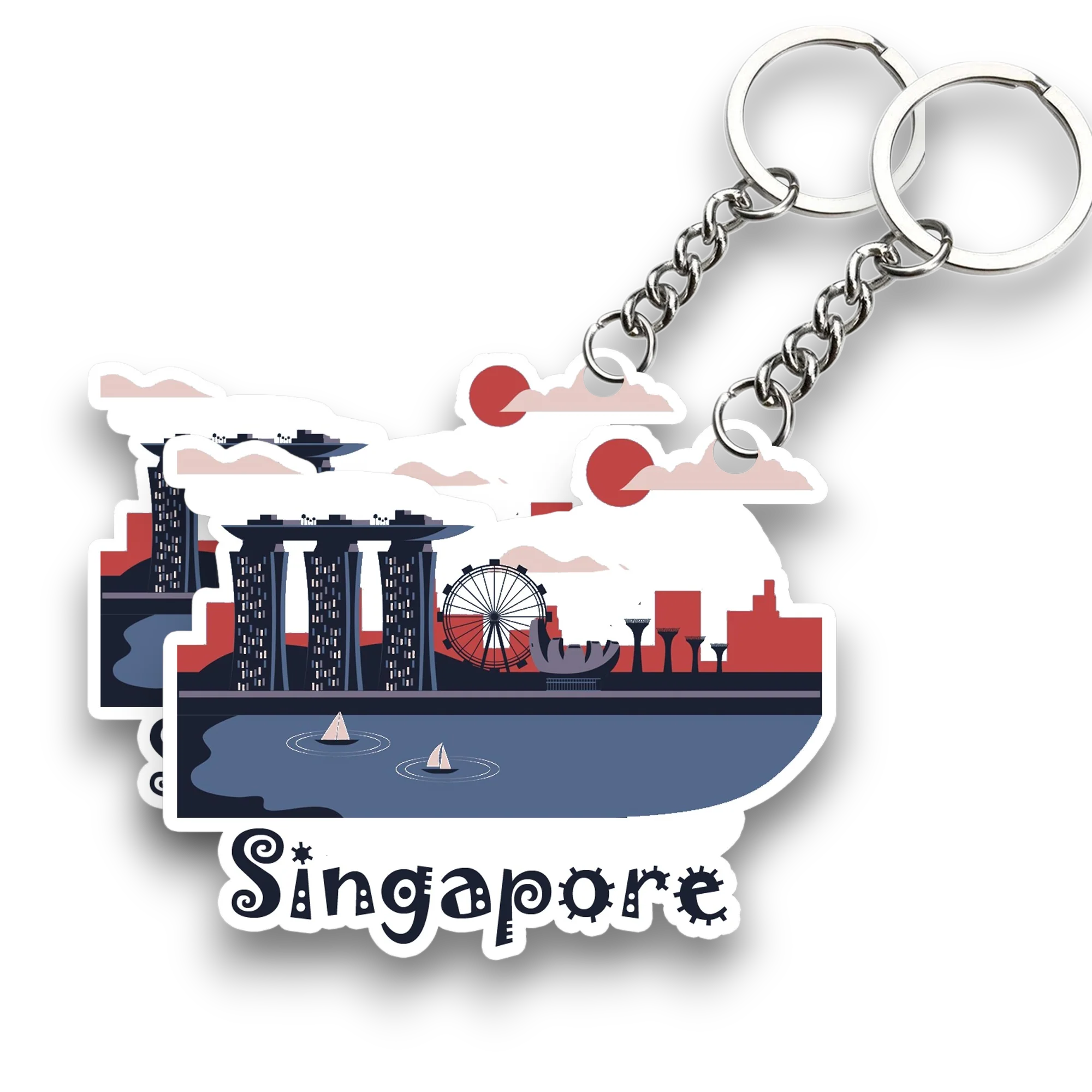 Singapore   Key chain ( Set of 2 ) - Image 2