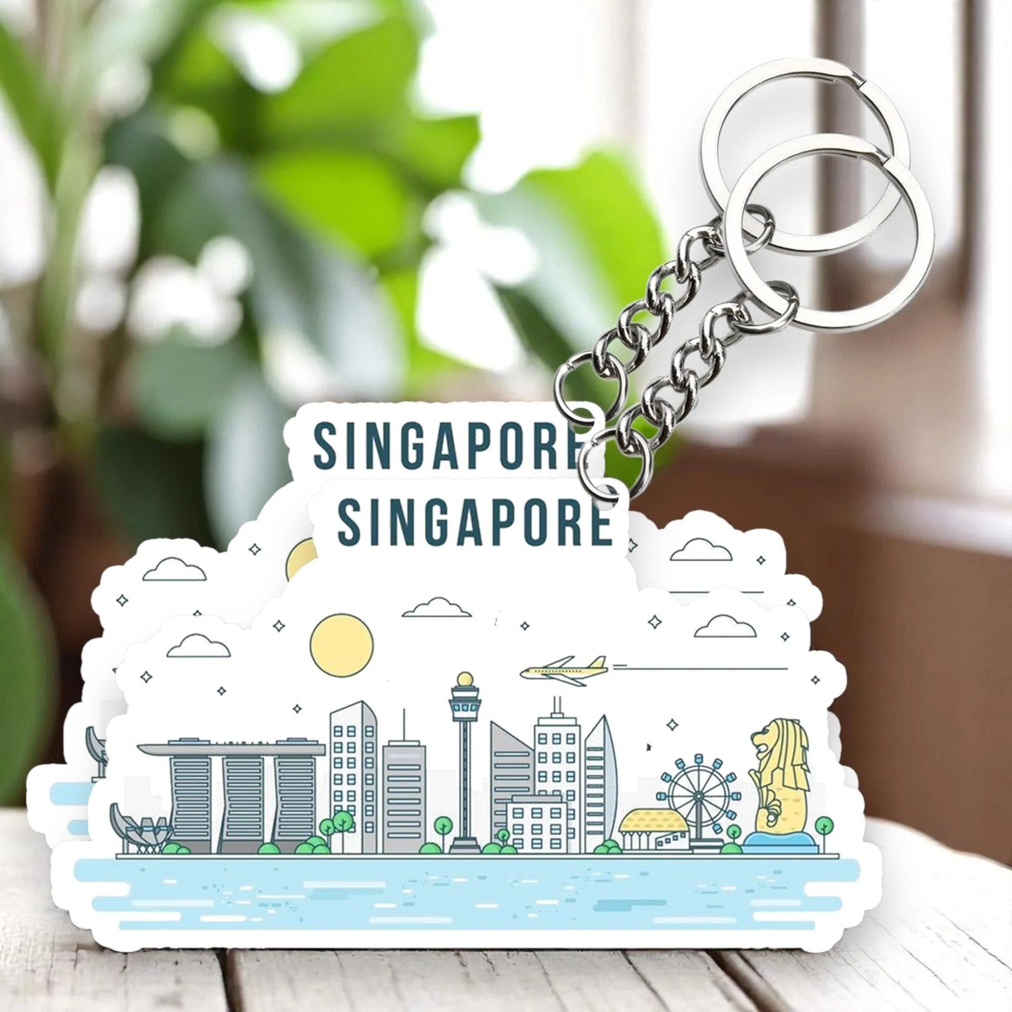 Singapore Key chain ( Set of 2 )