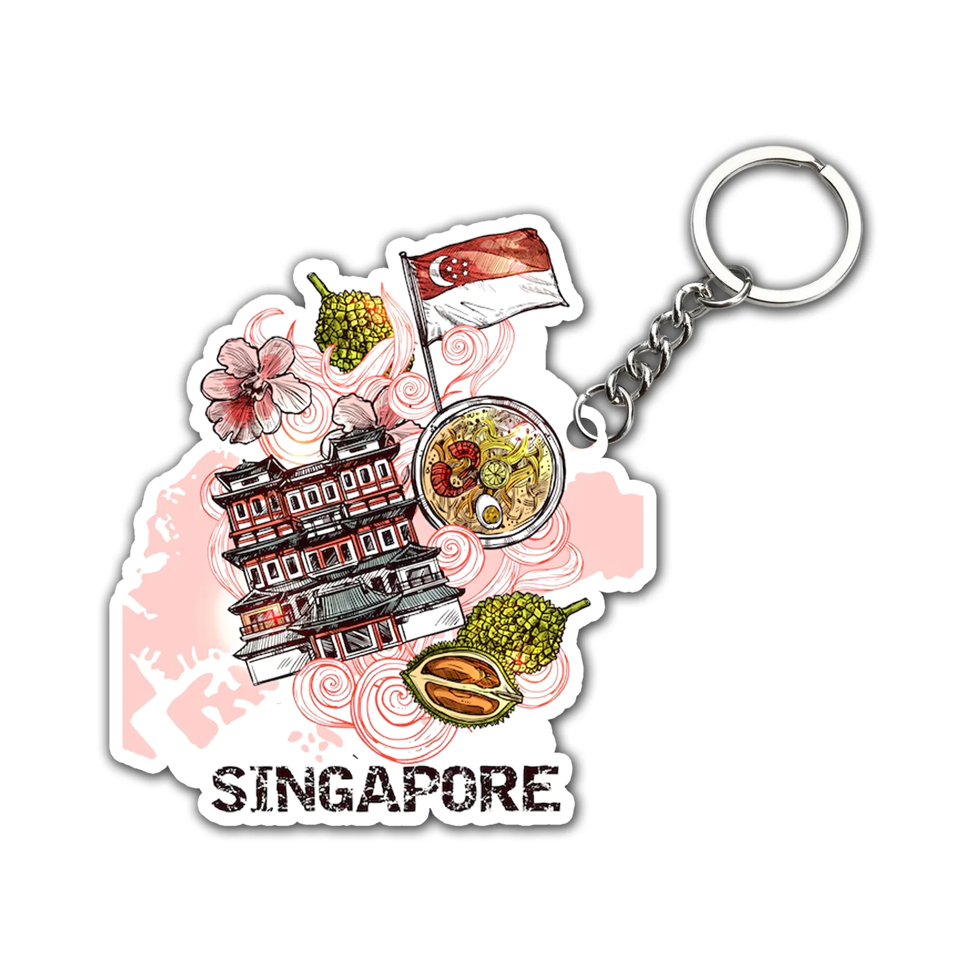 Singapore Key chain ( Set of 2 )