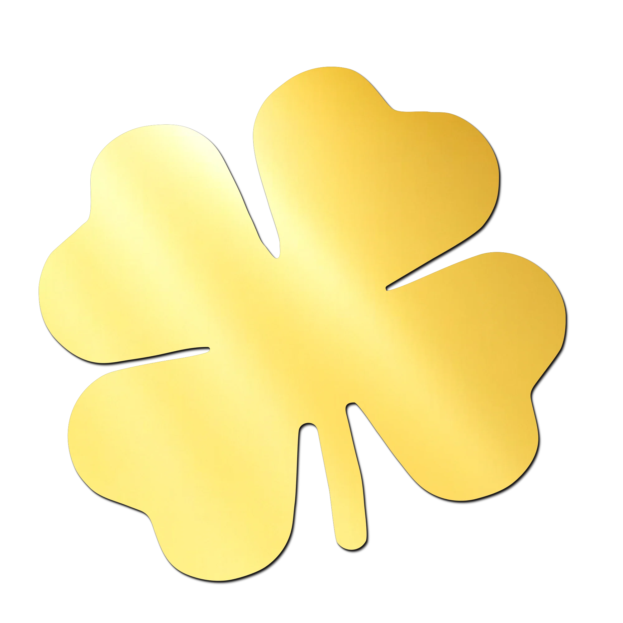 Single Leaf Golden Acrylic Cutout Design for Resin Art / Art and Craft