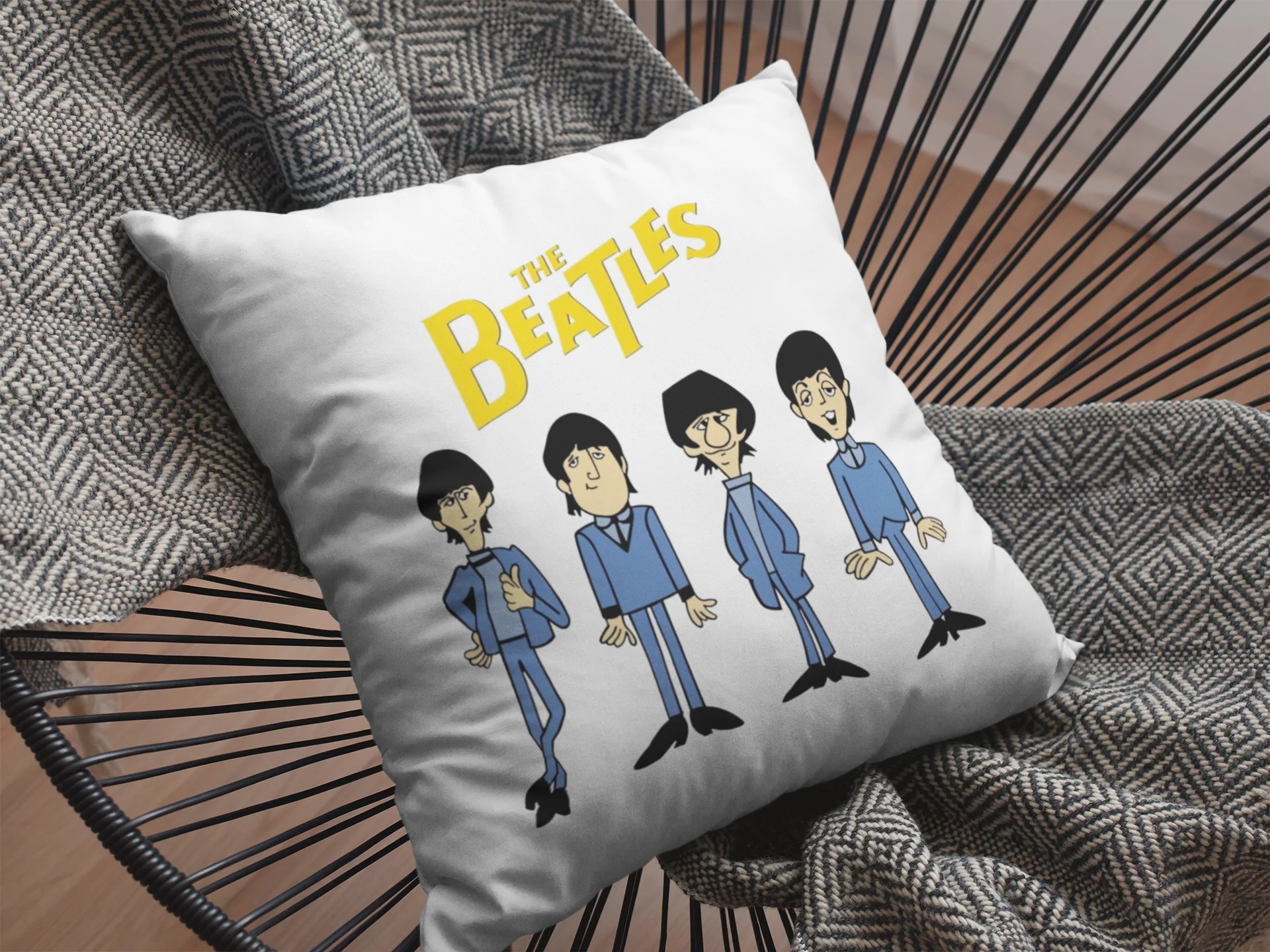 Beatles Printed Cushion - Image 2