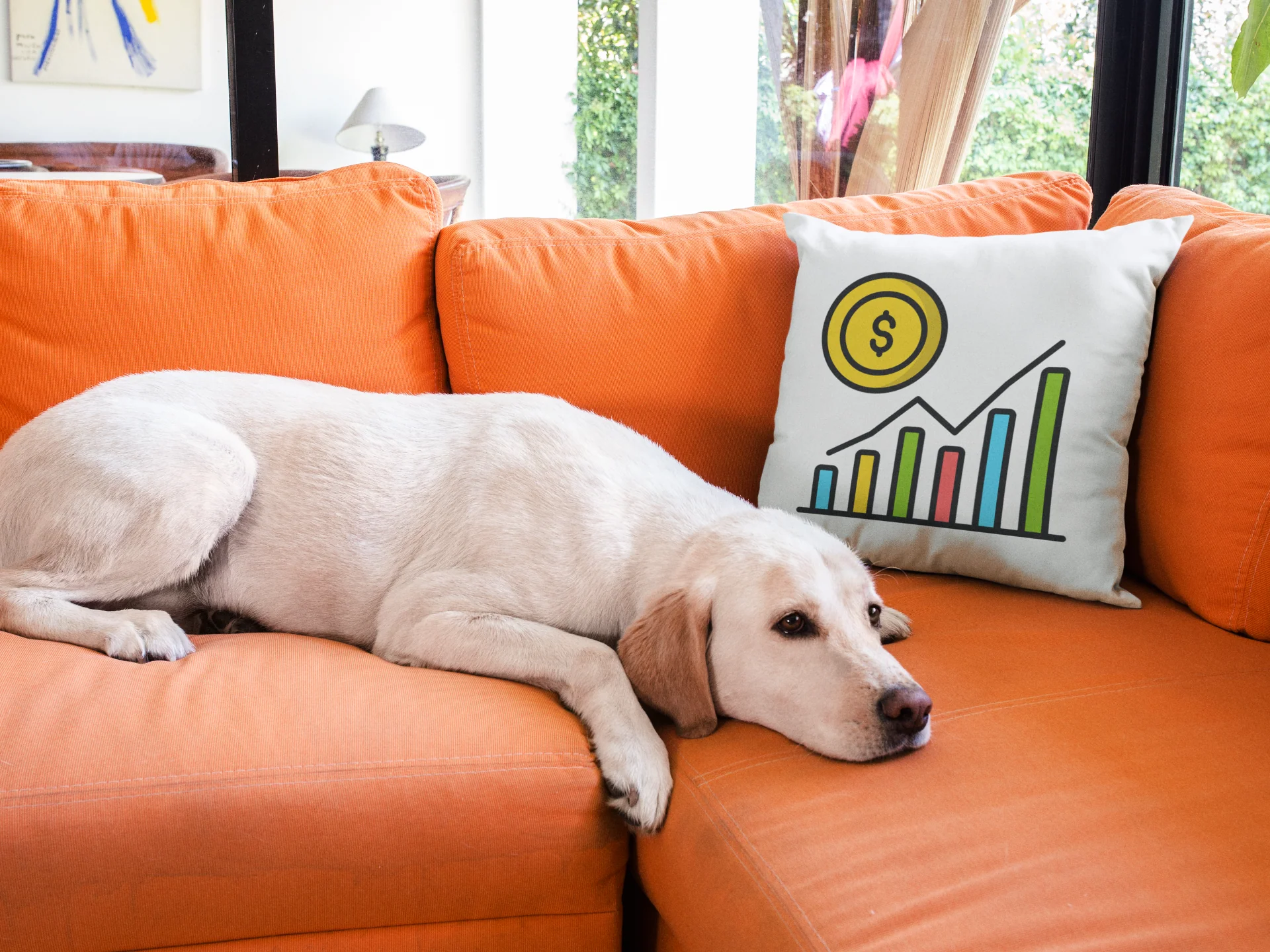 Stock Market Printed Cushion - Image 3