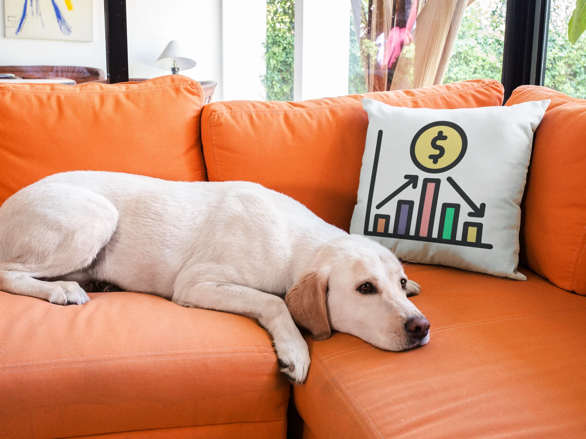Stock Market Printed Cushion - Image 3
