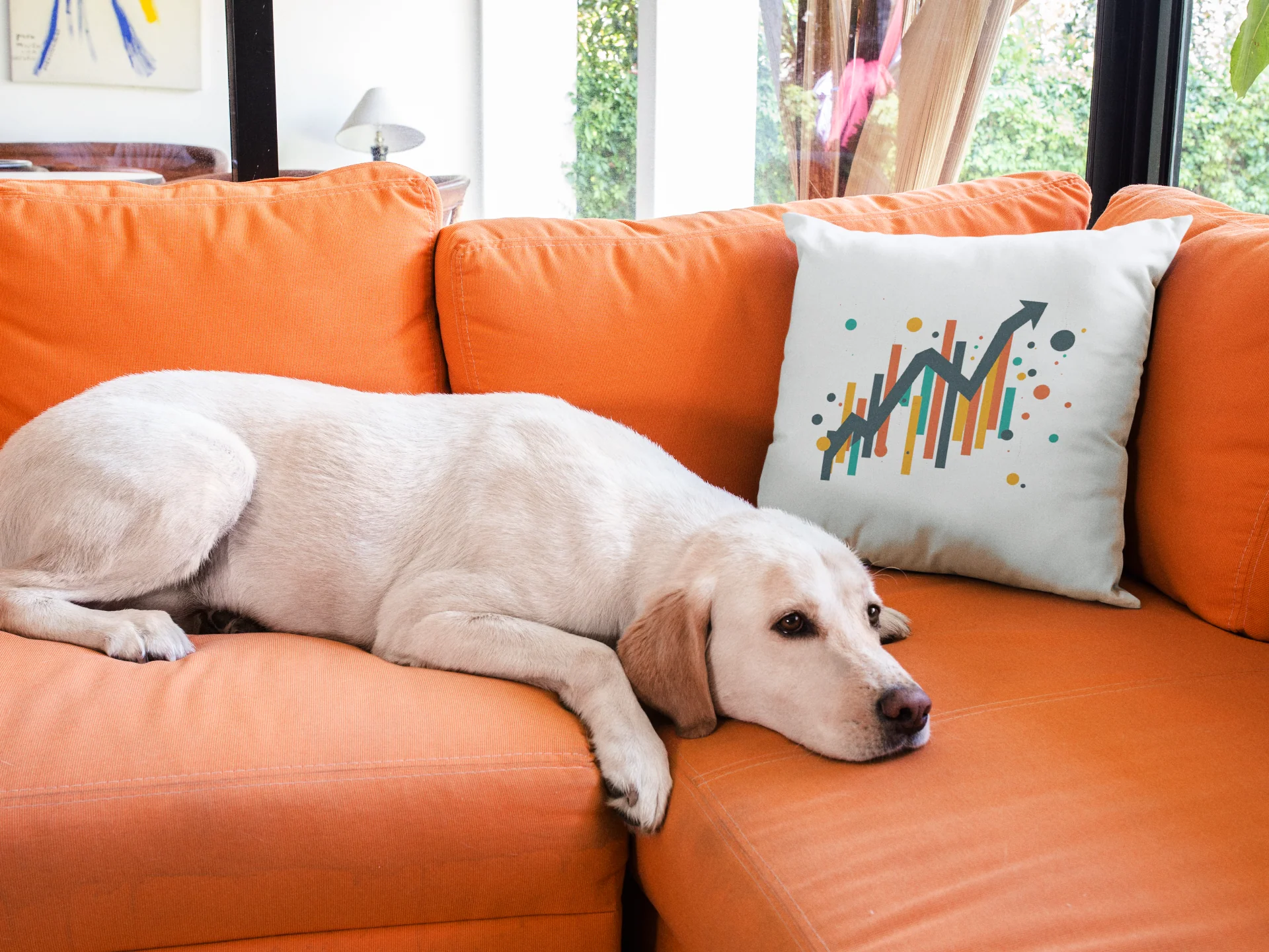Stock Market Printed Cushion - Image 3