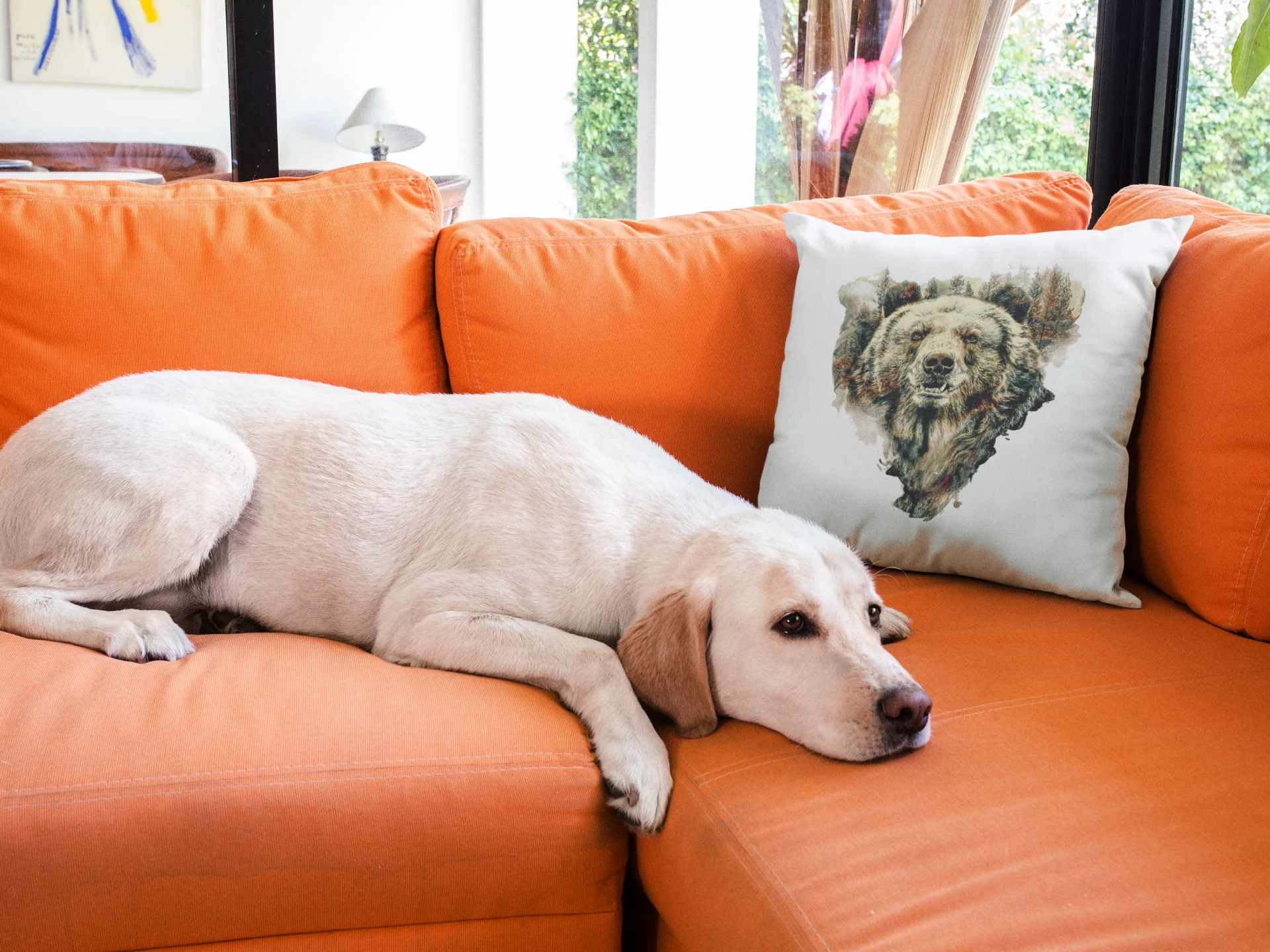 Bear Printed Cushion - Image 3