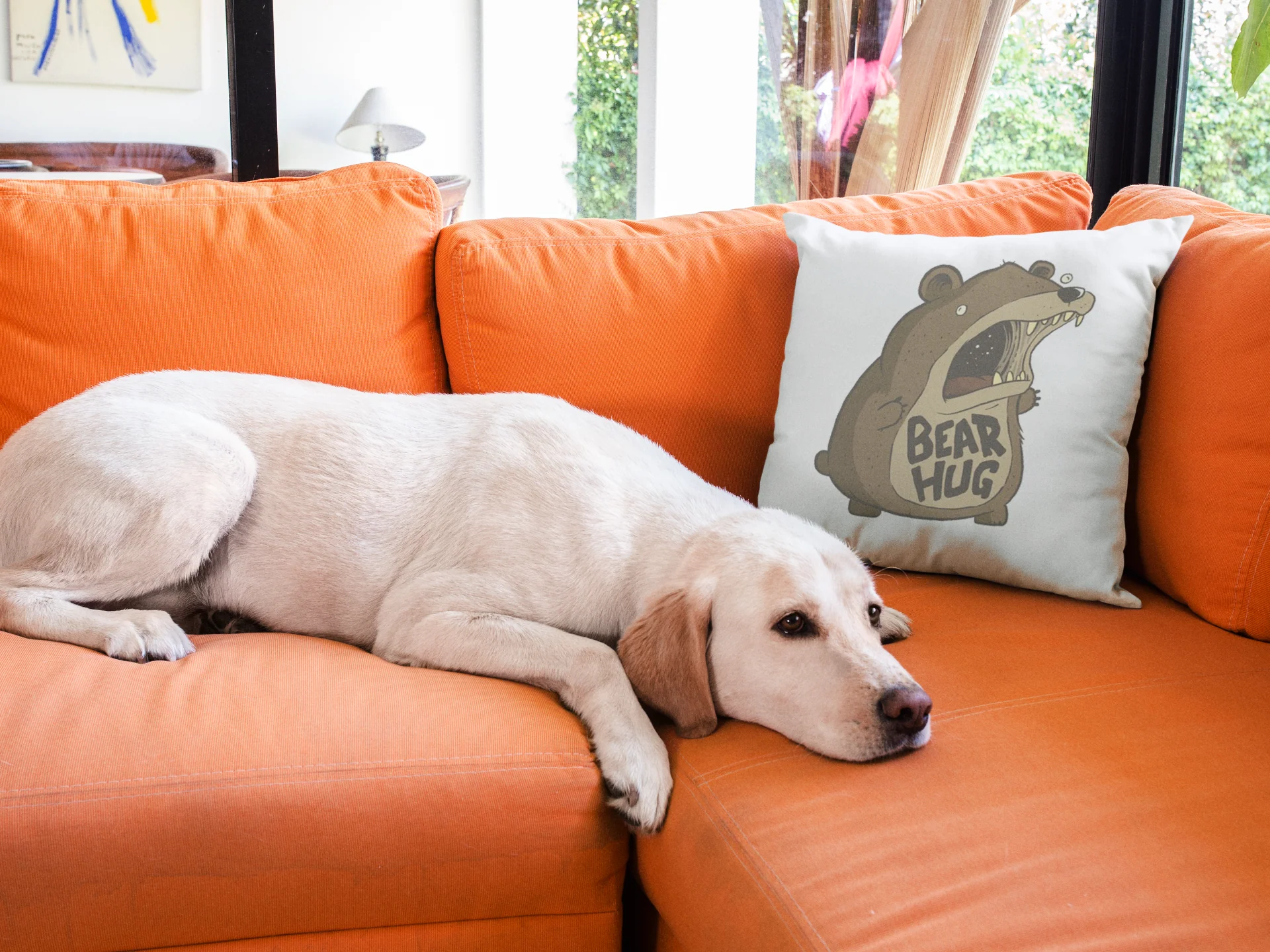 Bear Hug  Printed Cushion - Image 3