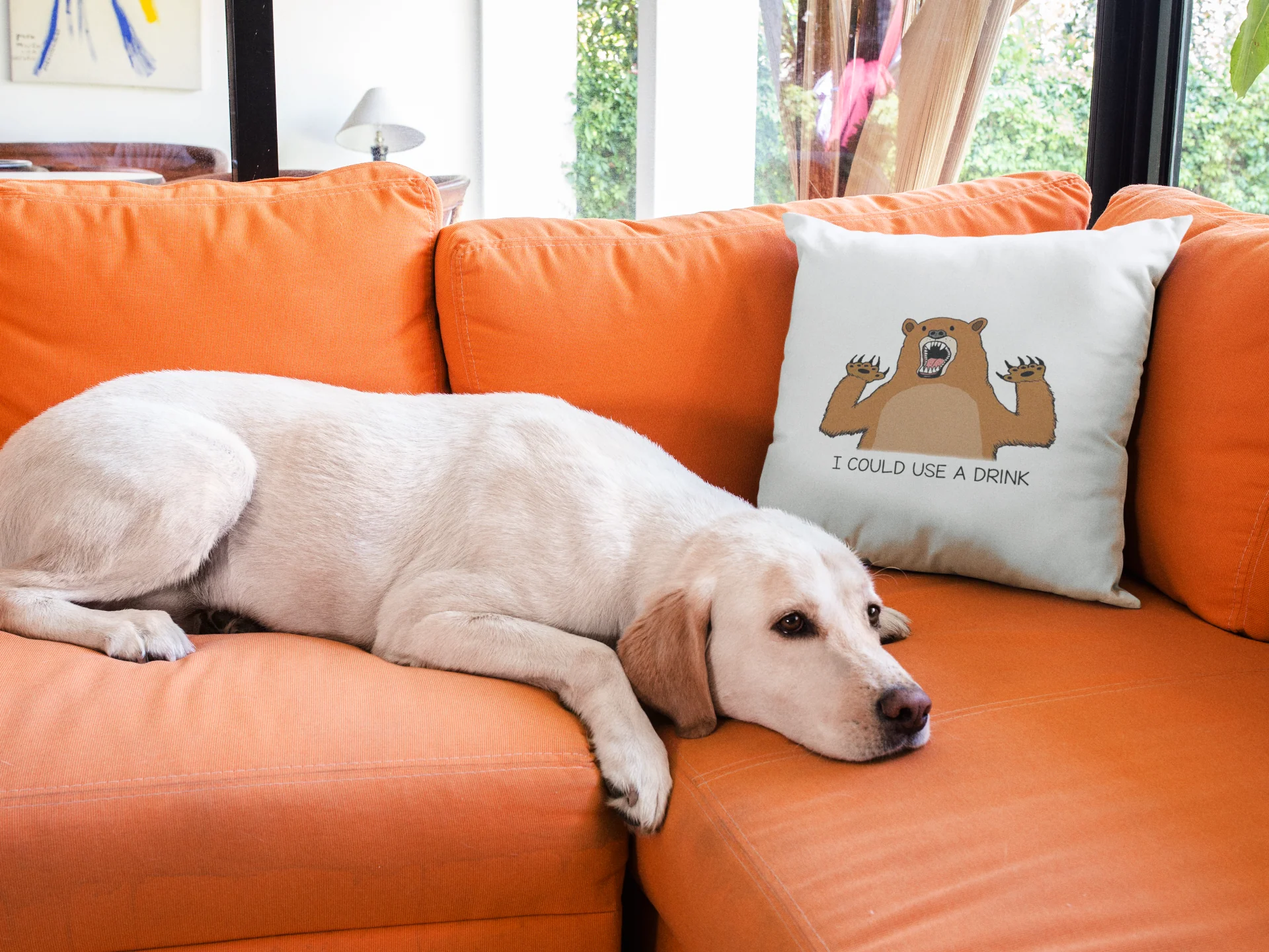 I Could Use A Drink Printed Cushion - Image 3