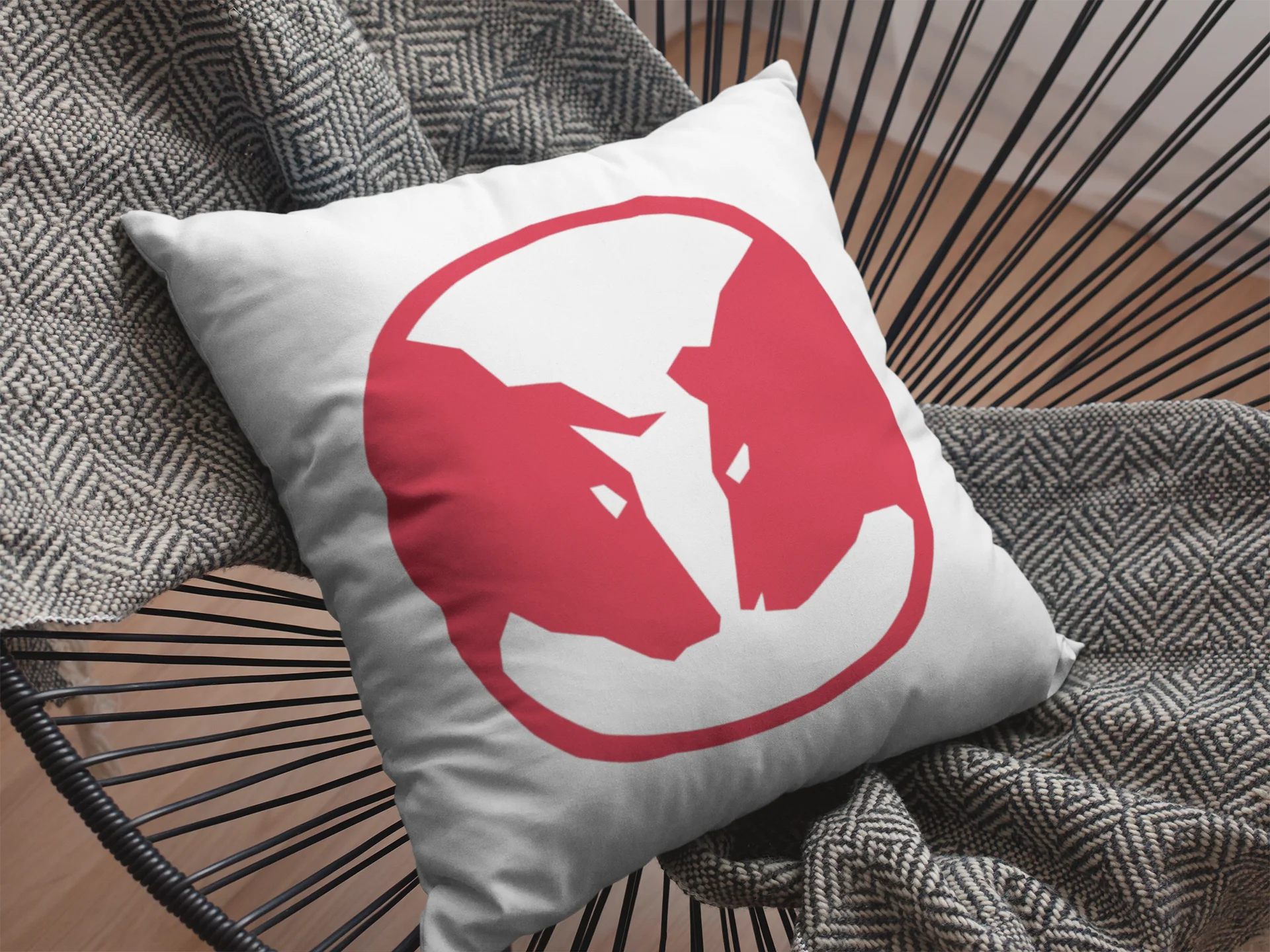 Bull And  Bear Printed Cushion - Image 2