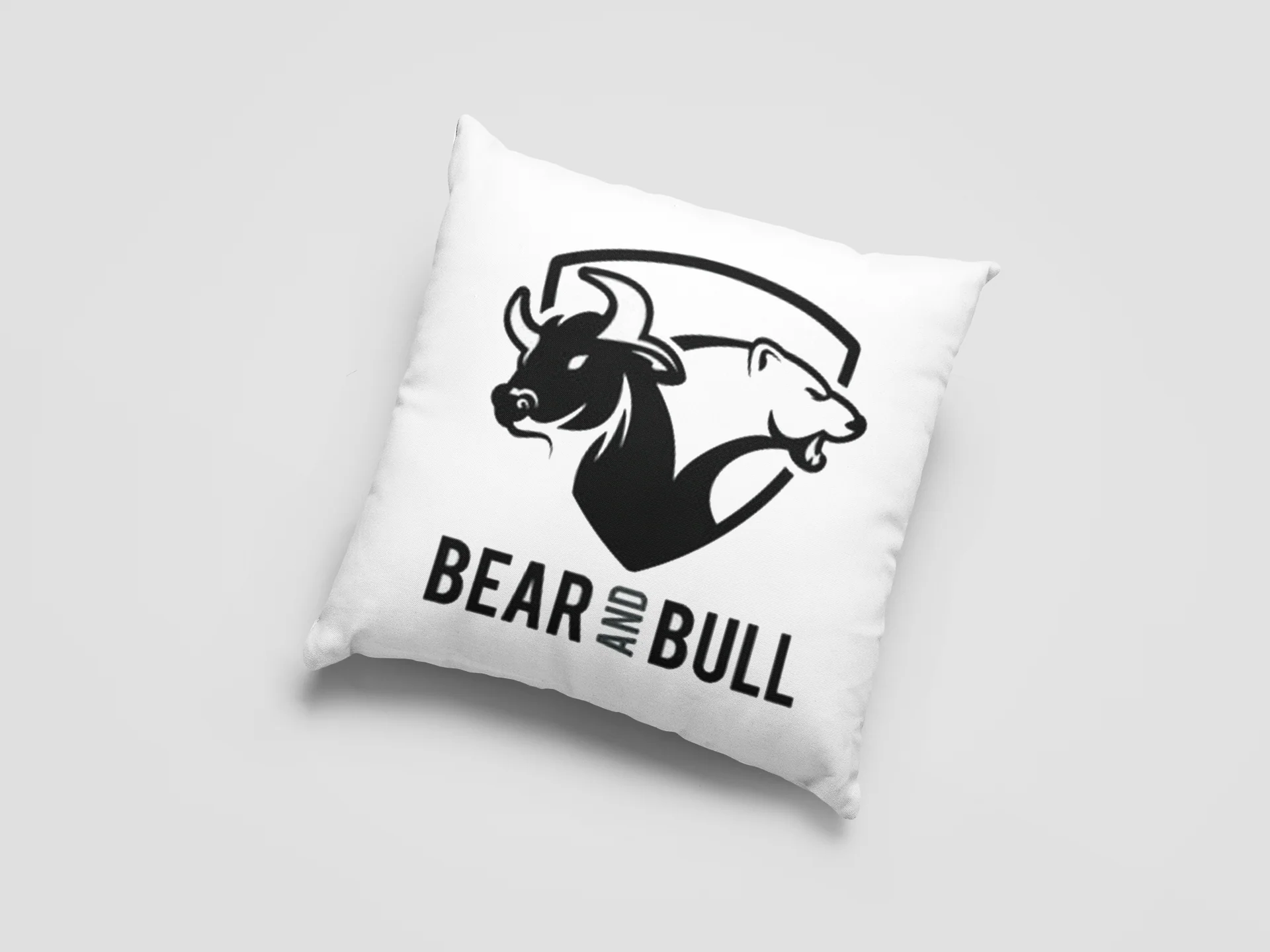 Bull And Bear Printed Cushion