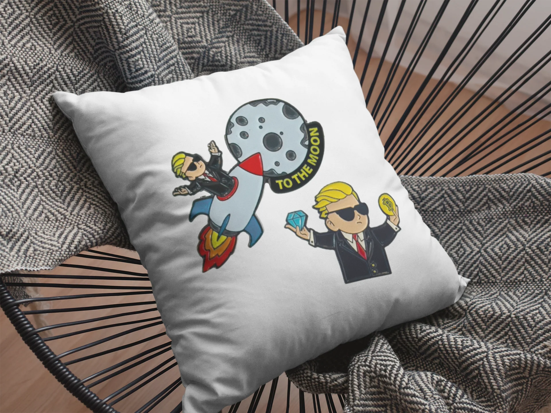 Stock Market Printed Cushion - Image 2