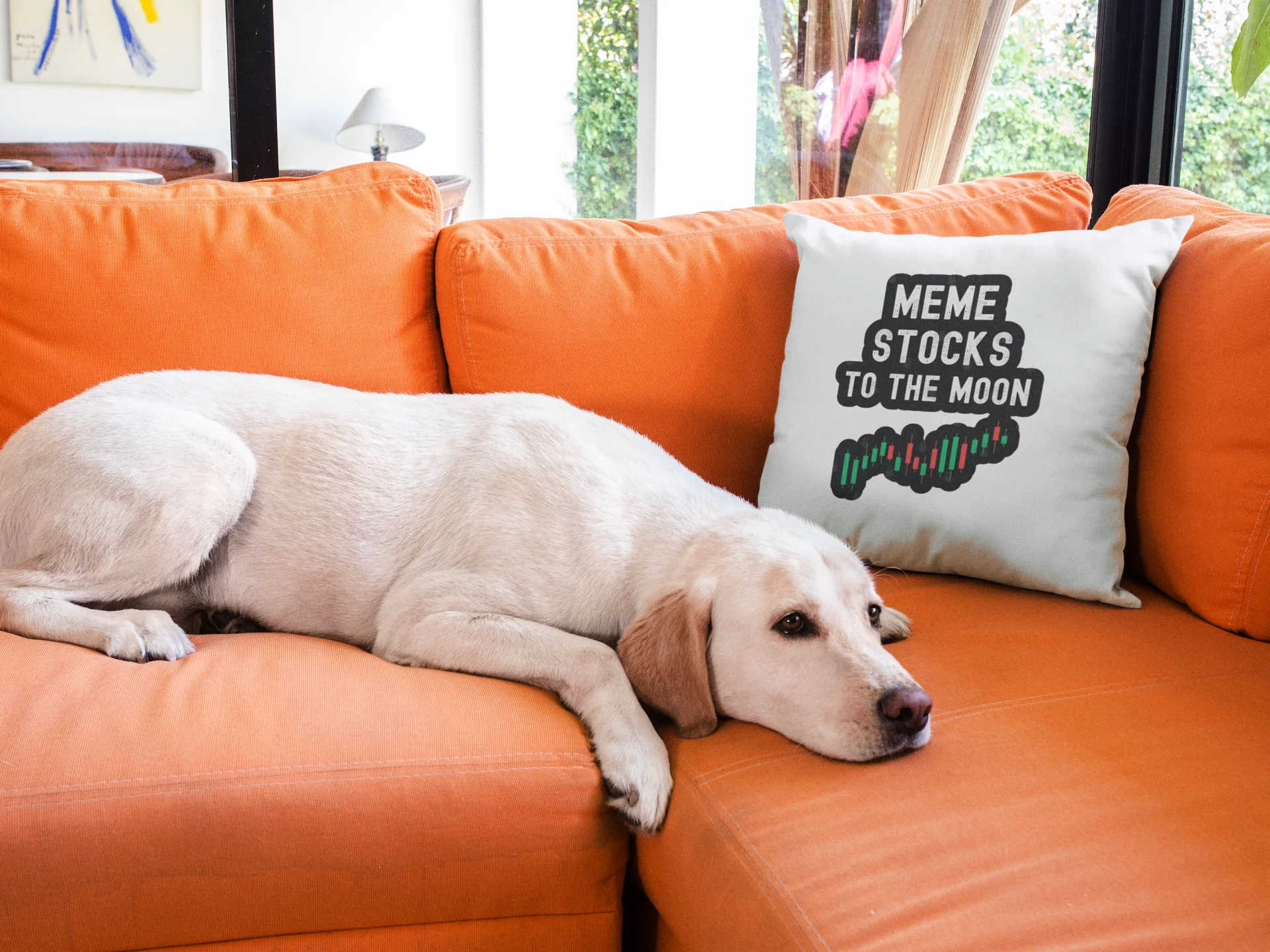 Stock Market Printed Cushion - Image 3