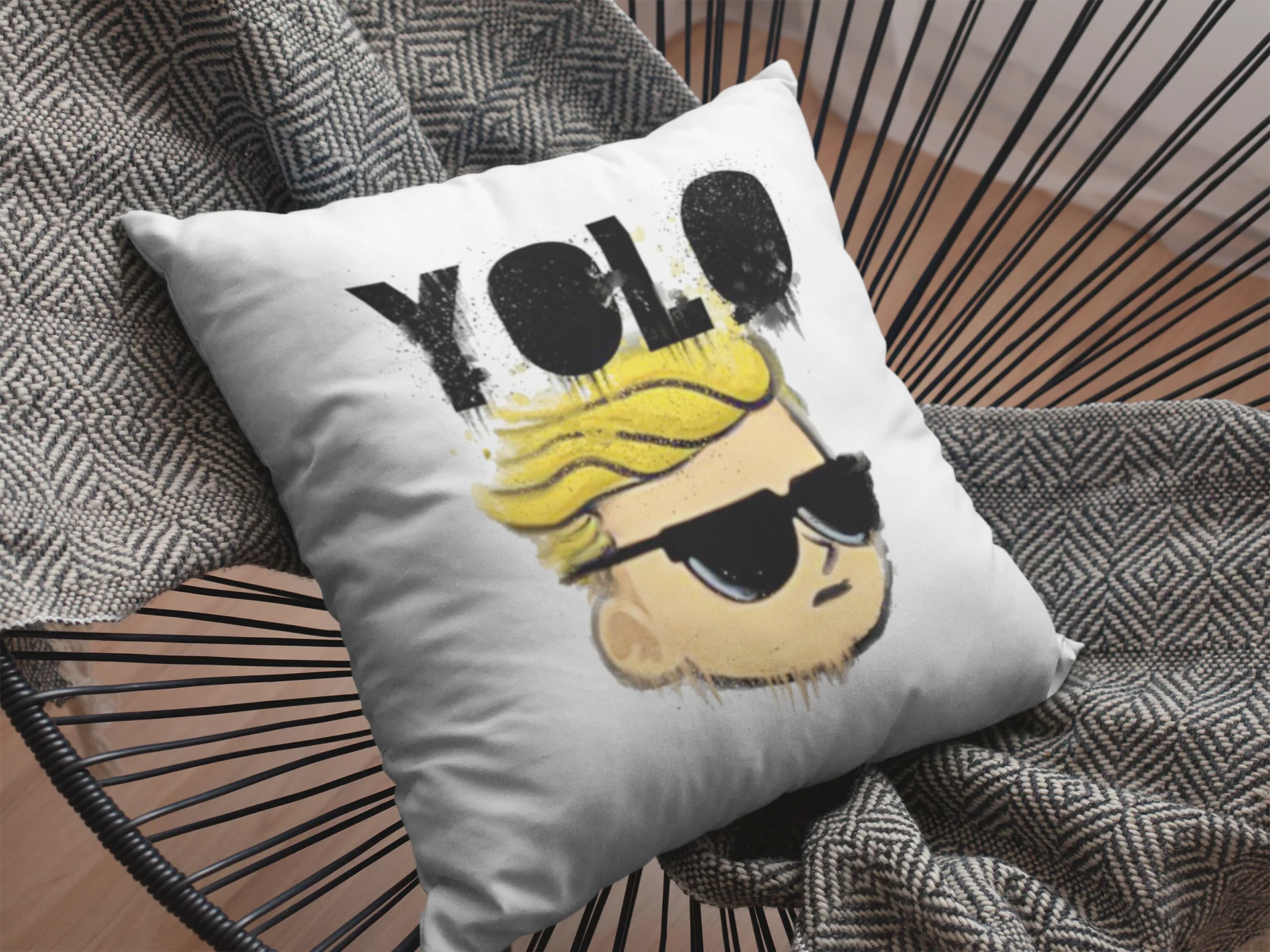 Yolo Printed Cushion - Image 2