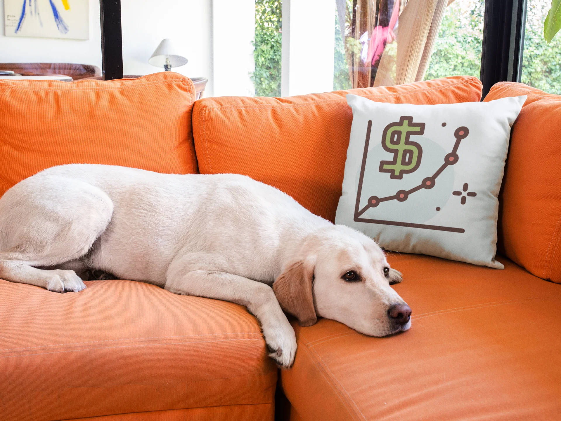 Stock Market Printed Cushion - Image 3