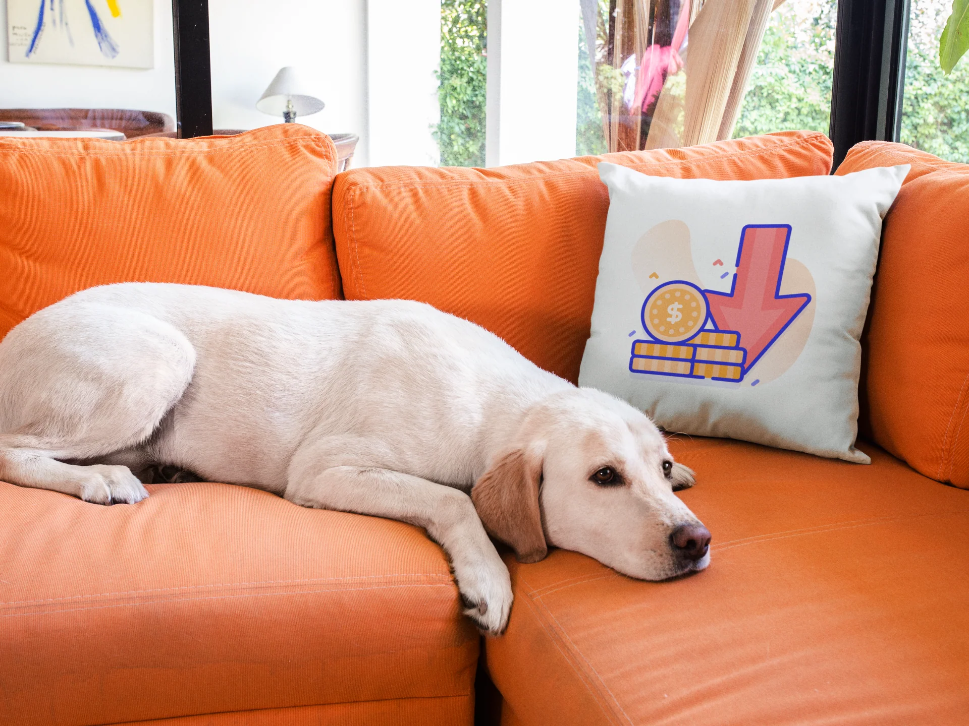 Stock Market Printed Cushion - Image 3