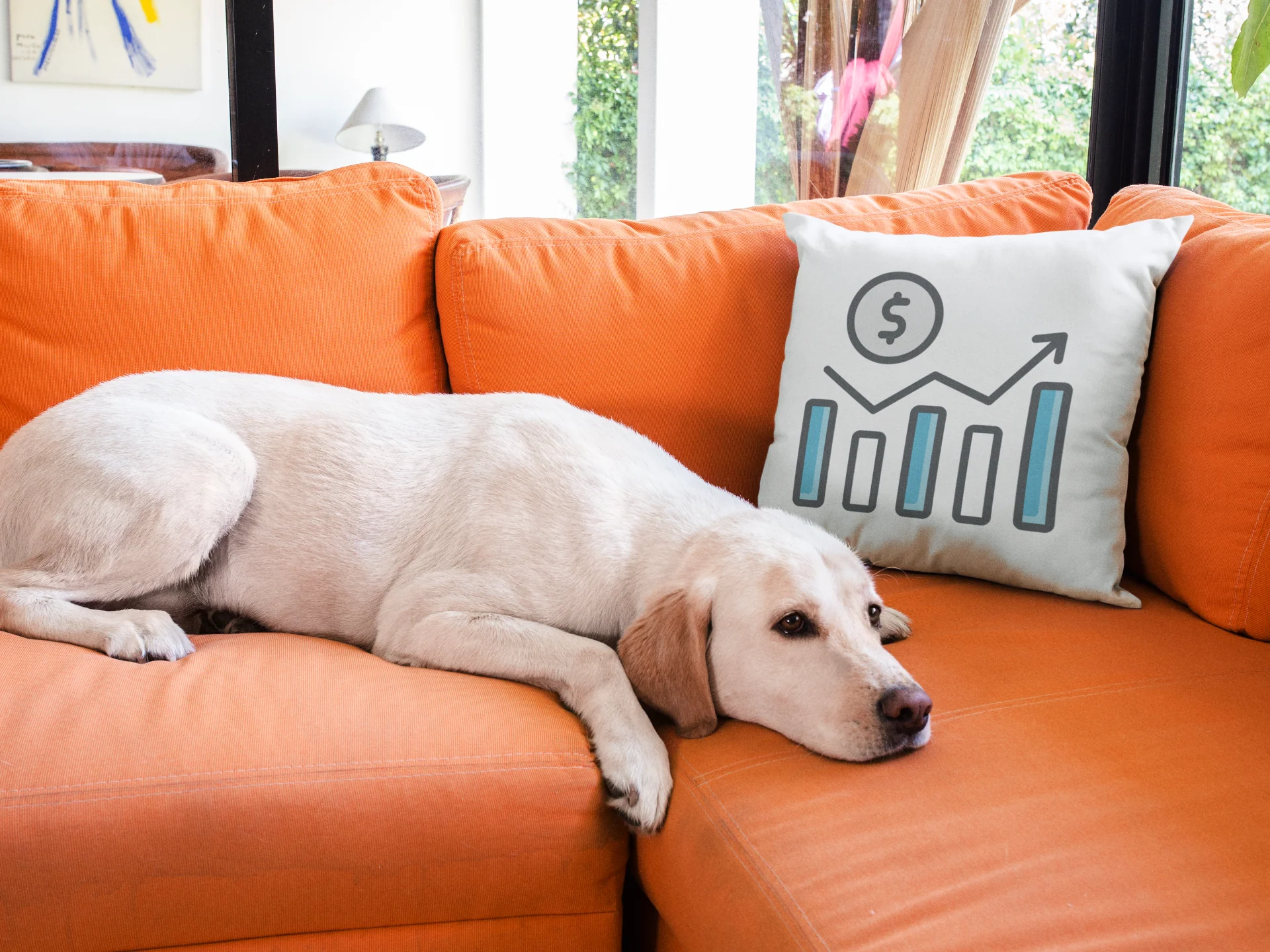 Stock Market Printed Cushion - Image 3